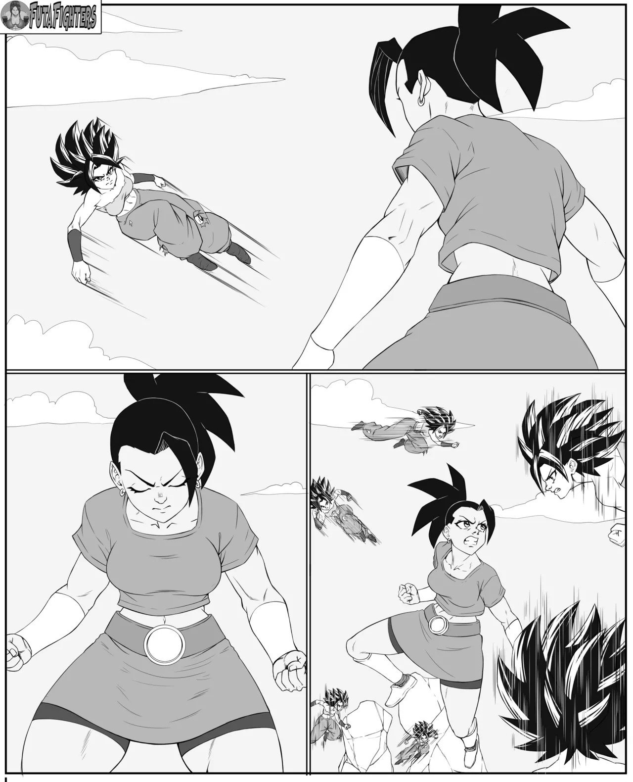 Caulifla vs Kale FutaFighters ongoing page 17 featuring caulifla dragon ball z parody - ryona shemale hentai manga - read online free