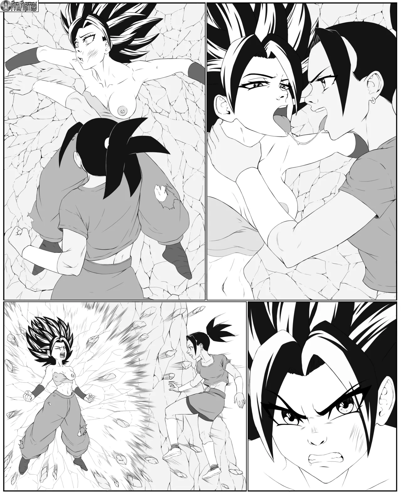 Caulifla vs Kale FutaFighters ongoing page 24 featuring caulifla dragon ball z parody - ryona shemale hentai manga - read online free