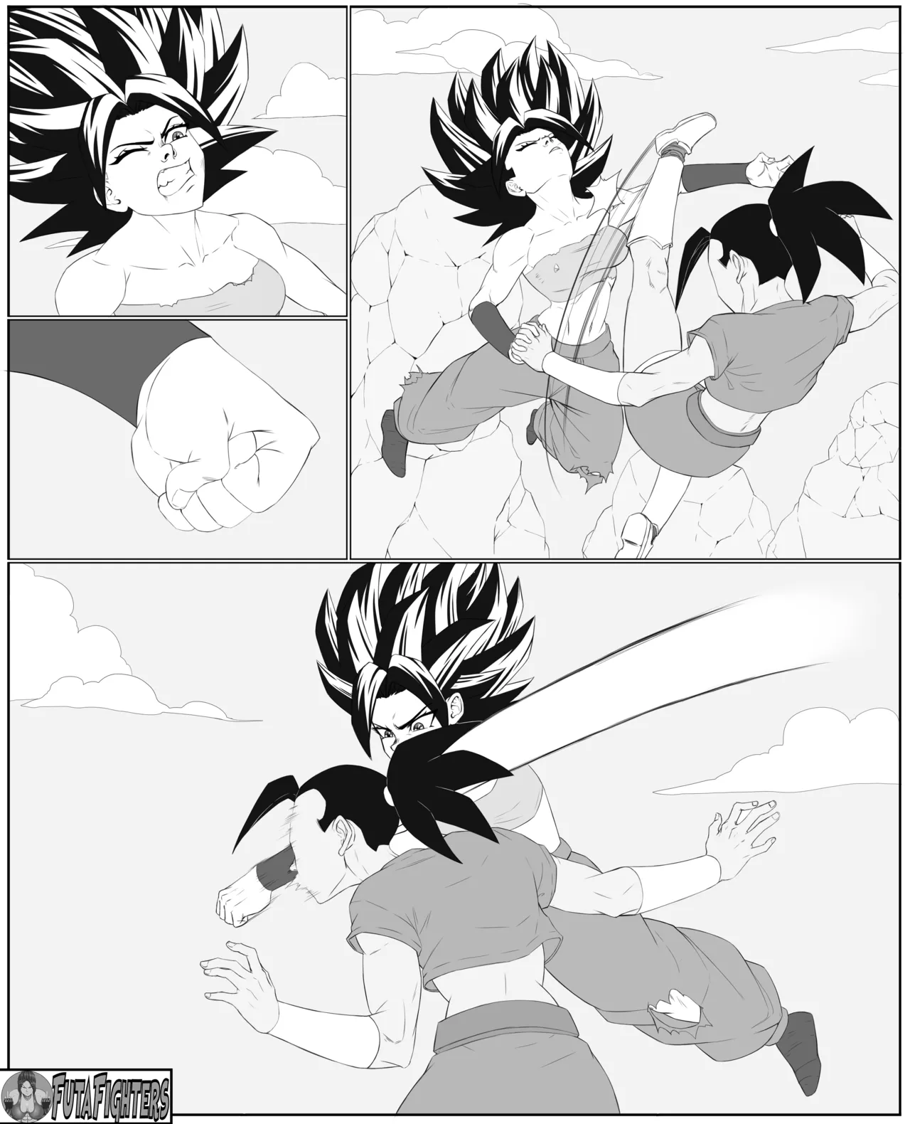 Caulifla vs Kale FutaFighters ongoing page 30 featuring caulifla dragon ball z parody - ryona shemale hentai manga - read online free