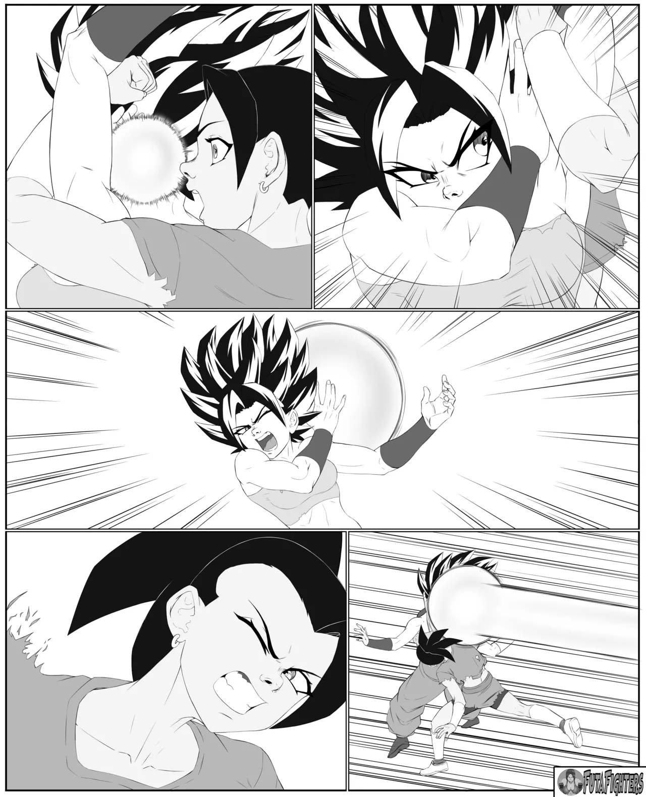 Caulifla vs Kale FutaFighters ongoing page 38 featuring caulifla dragon ball z parody - ryona shemale hentai manga - read online free