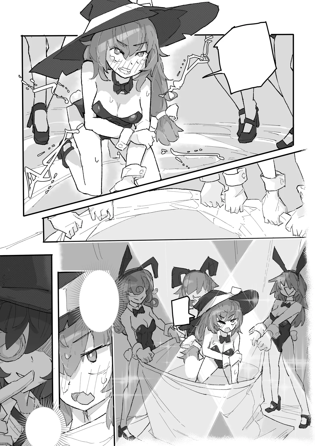 Majo to Kusuguri Majutsu Show page 15 original parody - bunny girl bondage hentai manga - read online free