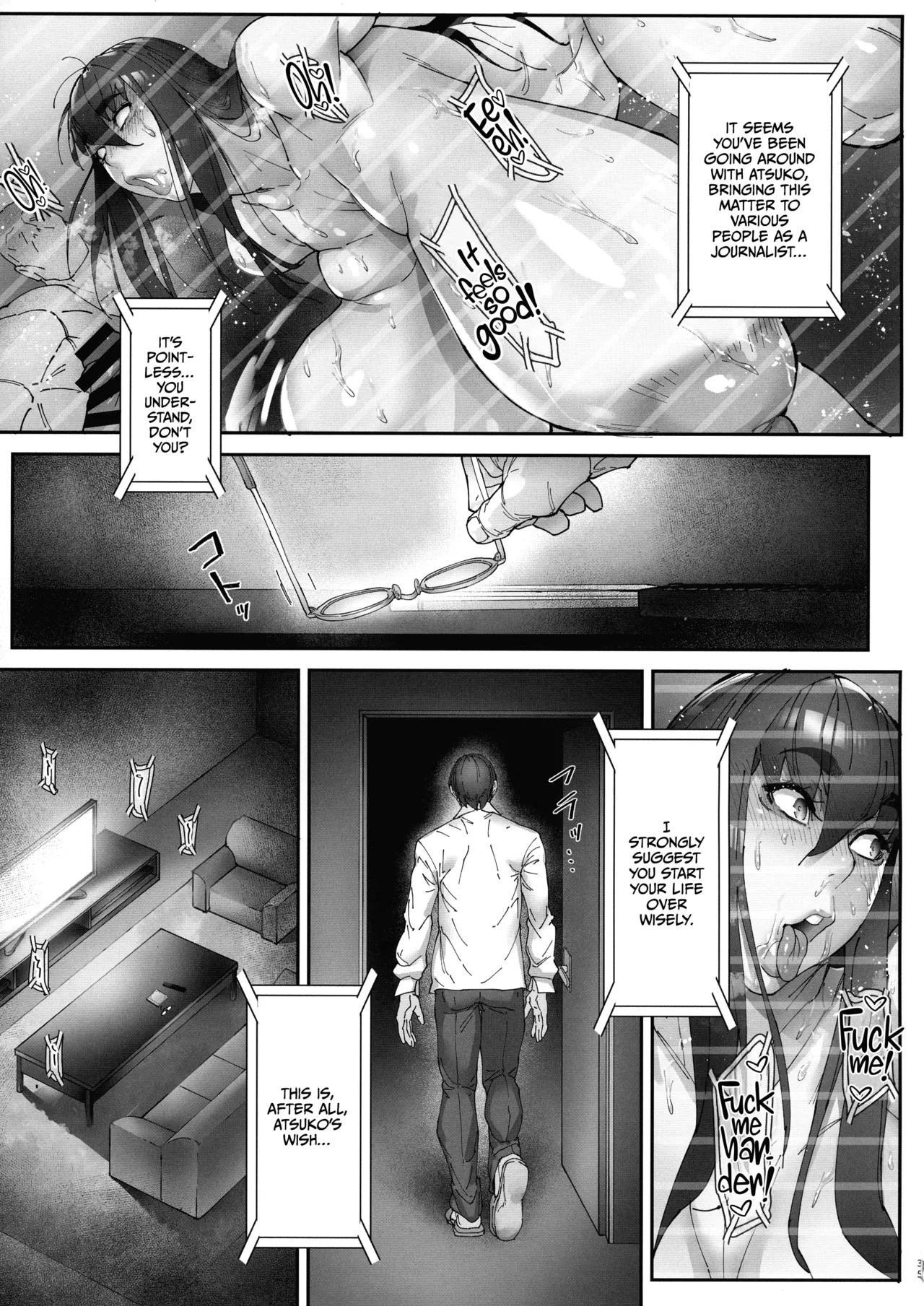 (C104) [Kocho Kocho Koukou (Bonten)] Nyuujoku no Ori ~Hitozuma Sousakan Atsuko~ San [English] [CulturedCommissions] page 34 original parody - big areolae hairy hentai manga - read online free