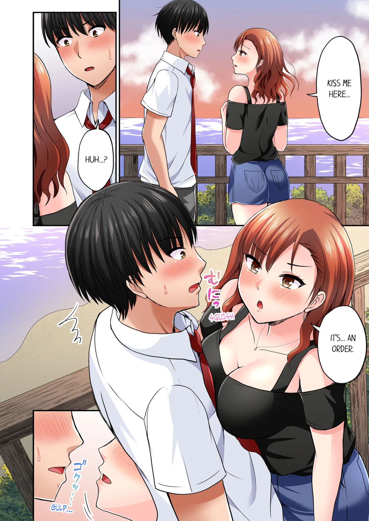 Pashiri no Shita Teku, Yabaitte... ~ Ebi Sori Iki Suru Namaiki Gyaru | Bullied Boy's Tongue Revenge Vol.1-4 page 126 - kissing virginity hentai manga - read online free