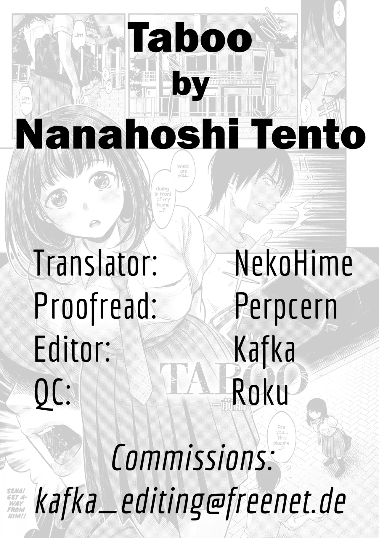 [Nanahoshi Tento] TABOO -Kanzenhan-｜TABOO -Complete Version- [English] [Kafka + Hennojin, Nishimaru] page 110 - sole male nakadashi hentai manga - read online free