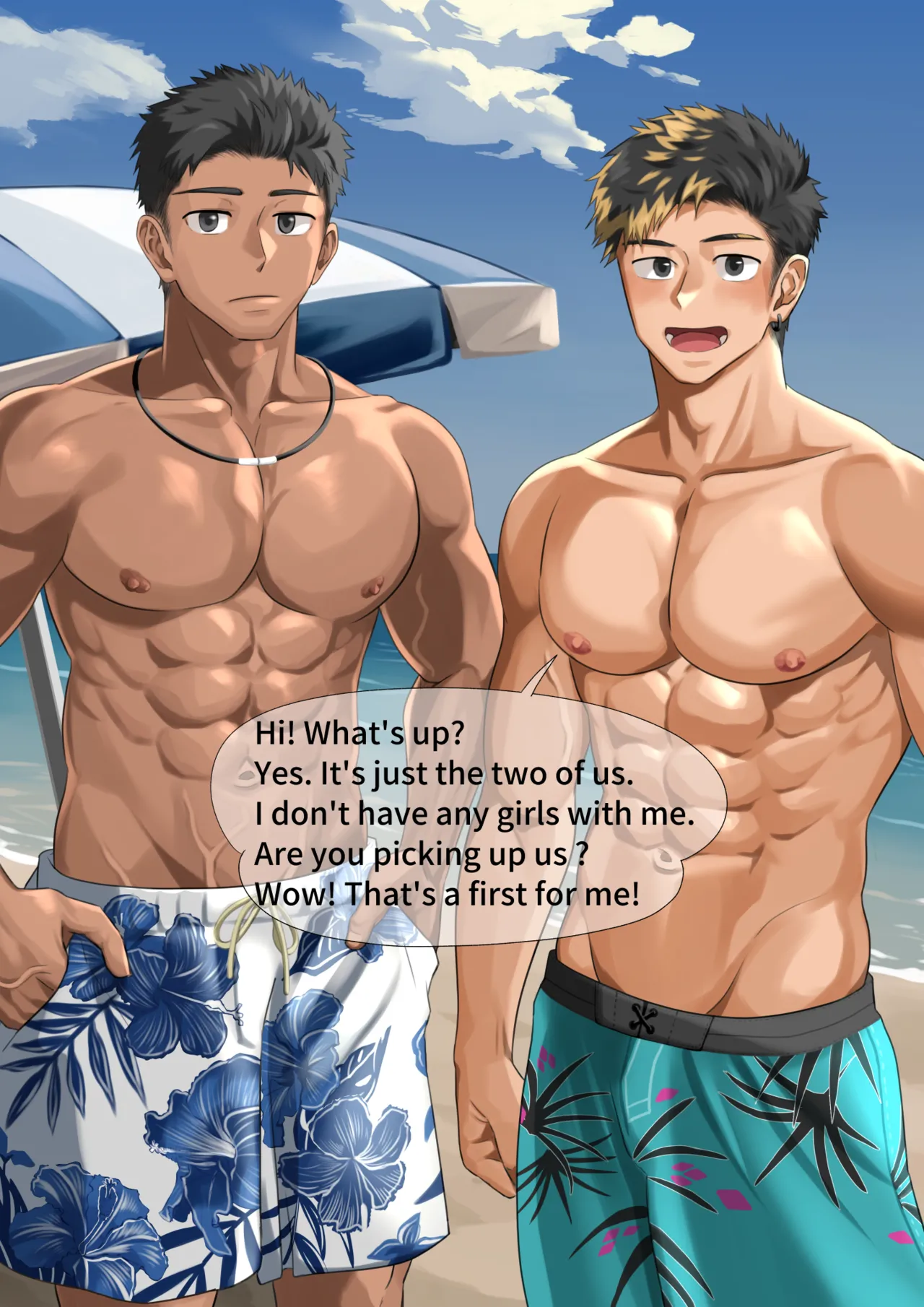 [motyaki] ビーチで逆ナン…(p10.)【ENG】 (Pixiv Fanbox) - Page 11