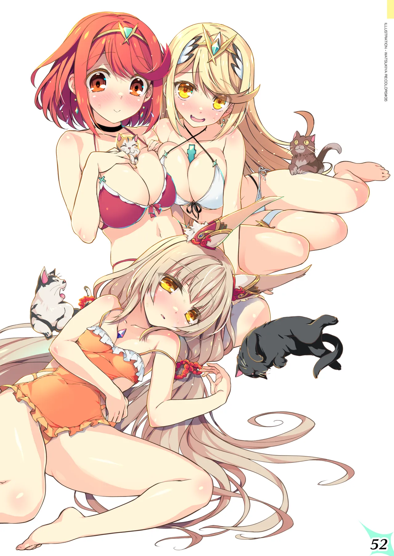 RE:COLORS!# 06 Kanojo ga Mizugi ni Kigaetara Rakuen ni Ichiban Chikai Shima!? page 52 xenoblade chronicles 2 parody - full color mosaic censorship hentai manga - read online free