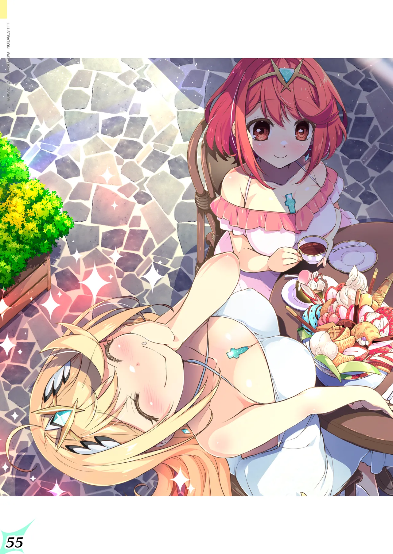 RE:COLORS!# 06 Kanojo ga Mizugi ni Kigaetara Rakuen ni Ichiban Chikai Shima!? page 55 xenoblade chronicles 2 parody - full color mosaic censorship hentai manga - read online free