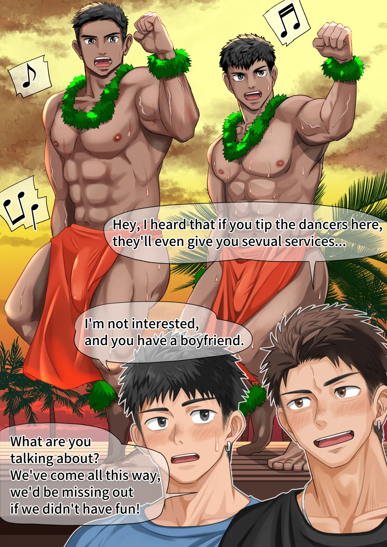 [motyaki] 南の島でお金を払うとSEXしてくれた話(10p.)【ENG】 (Pixiv Fanbox) page 12 original parody - group anal hentai manga - read online free