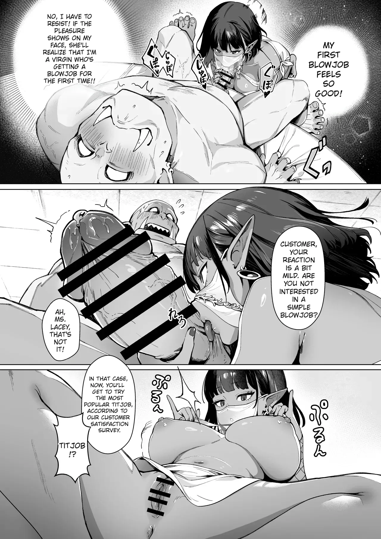 [(Sencha Bashira, Mugicha Bashira)] Fairy Brothel (Volume 1): The Virgin Orc Assigned To The Dark Skinned Elf [English] [Ertuwoop Scan Translation] page 9 original parody - sole female sole male hentai manga - read online free