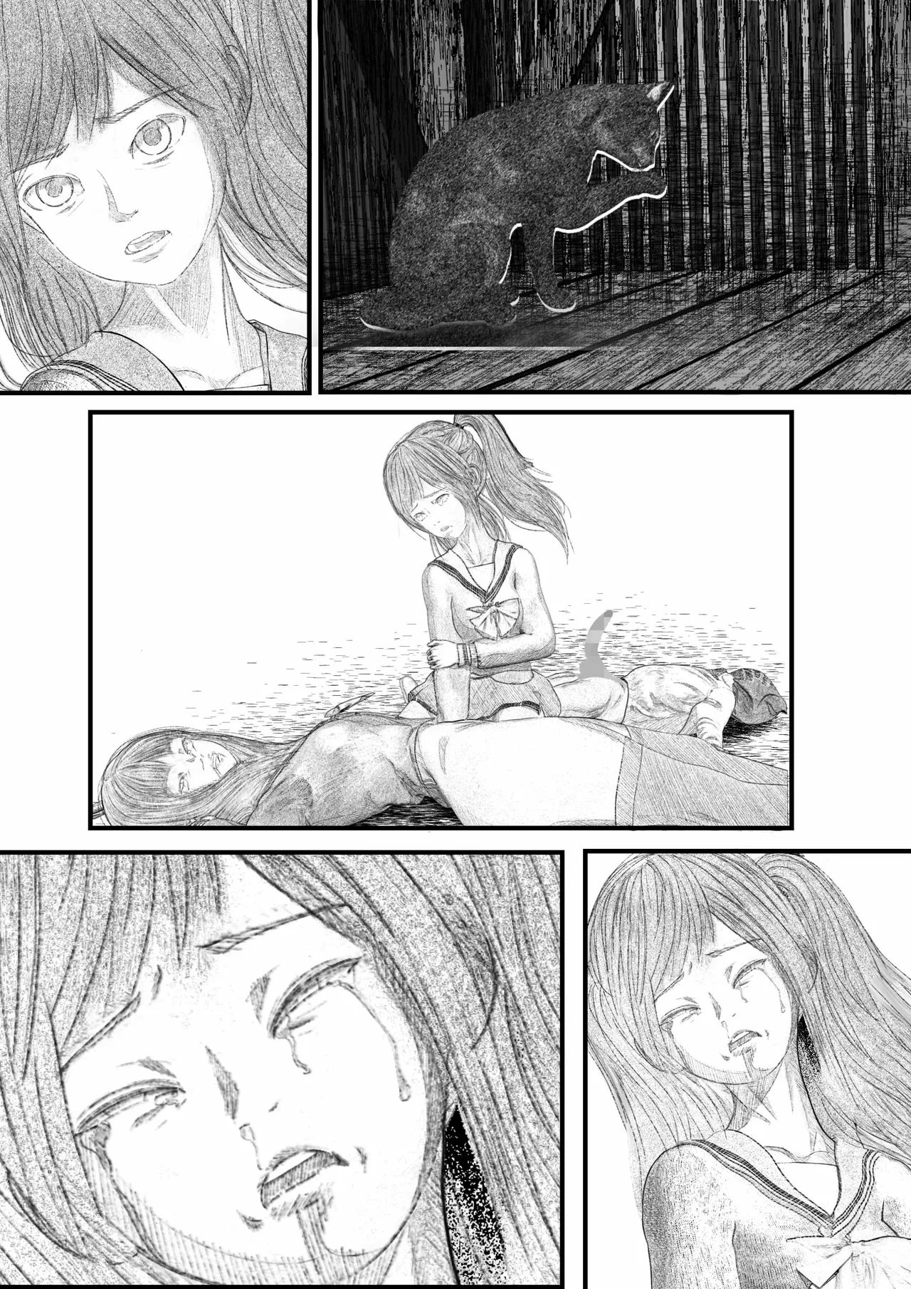 首絞め!漫画・スナッフシリーズ「三部作総集編」/首絞めリョナ・コミック作品 - Page 57