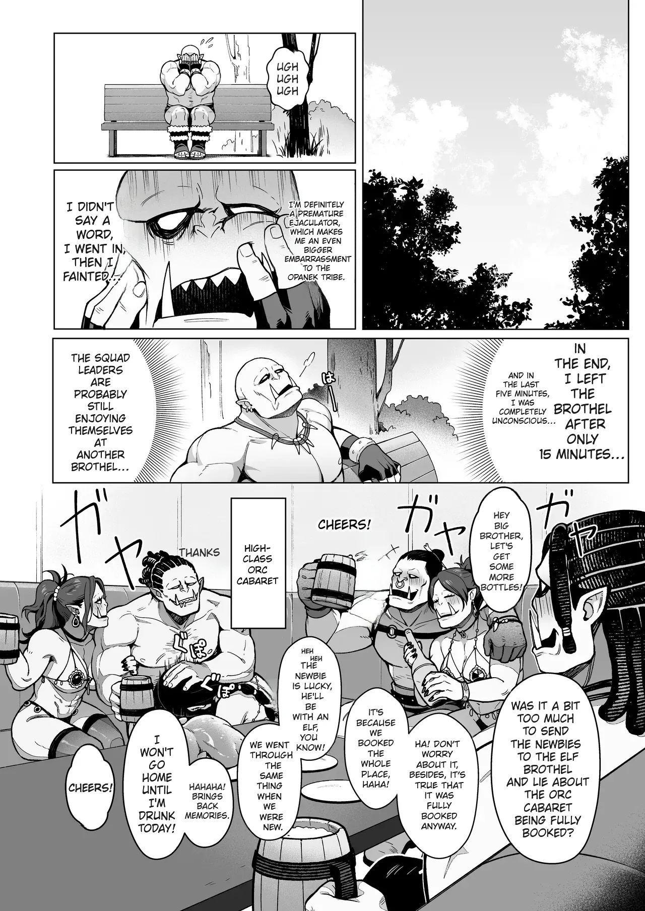 [(Sencha Bashira, Mugicha Bashira)] Fairy Brothel (Volume 1): The Virgin Orc Assigned To The Dark Skinned Elf [English] [Comics EnjoyerTranslation] page 24 original parody - sole female sole male hentai manga - read online free