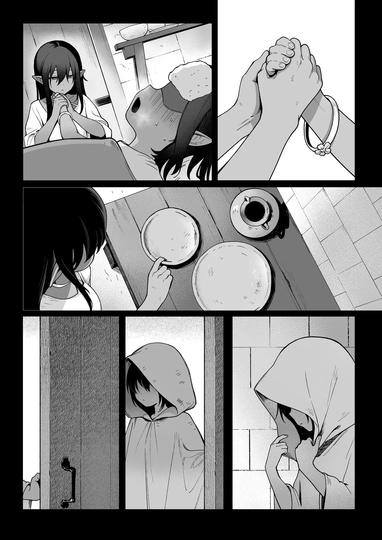 [(Sencha Bashira, Mugicha Bashira)] Fairy Brothel (Volume 1): The Virgin Orc Assigned To The Dark Skinned Elf [English] [Comics EnjoyerTranslation] page 27 original parody - elf sweating hentai manga - read online free