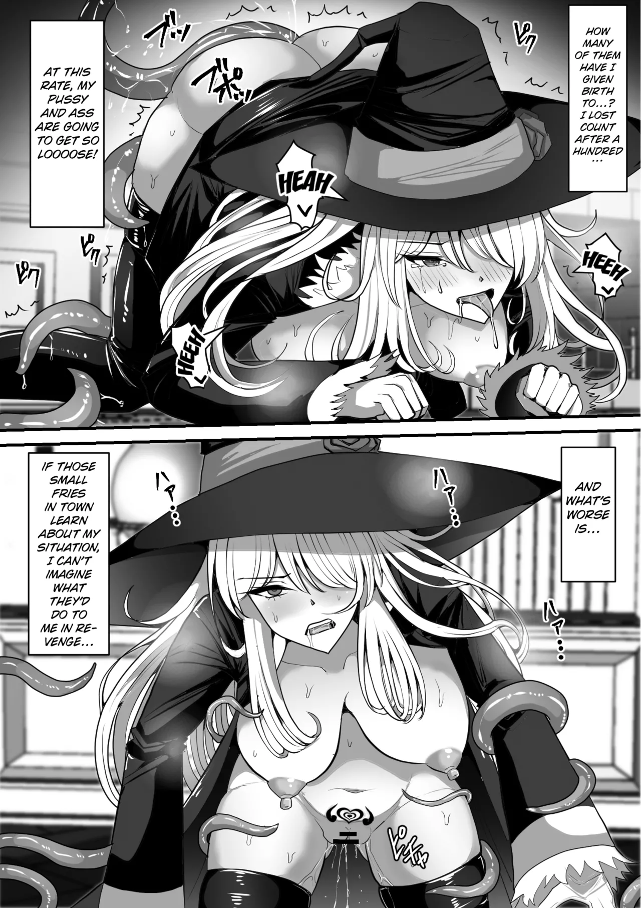 Majo ga Shokushu ni Kisei sa re Shokushu o Shussan shi Makuru Hanashi page 35 original parody - sole female stockings hentai manga - read online free