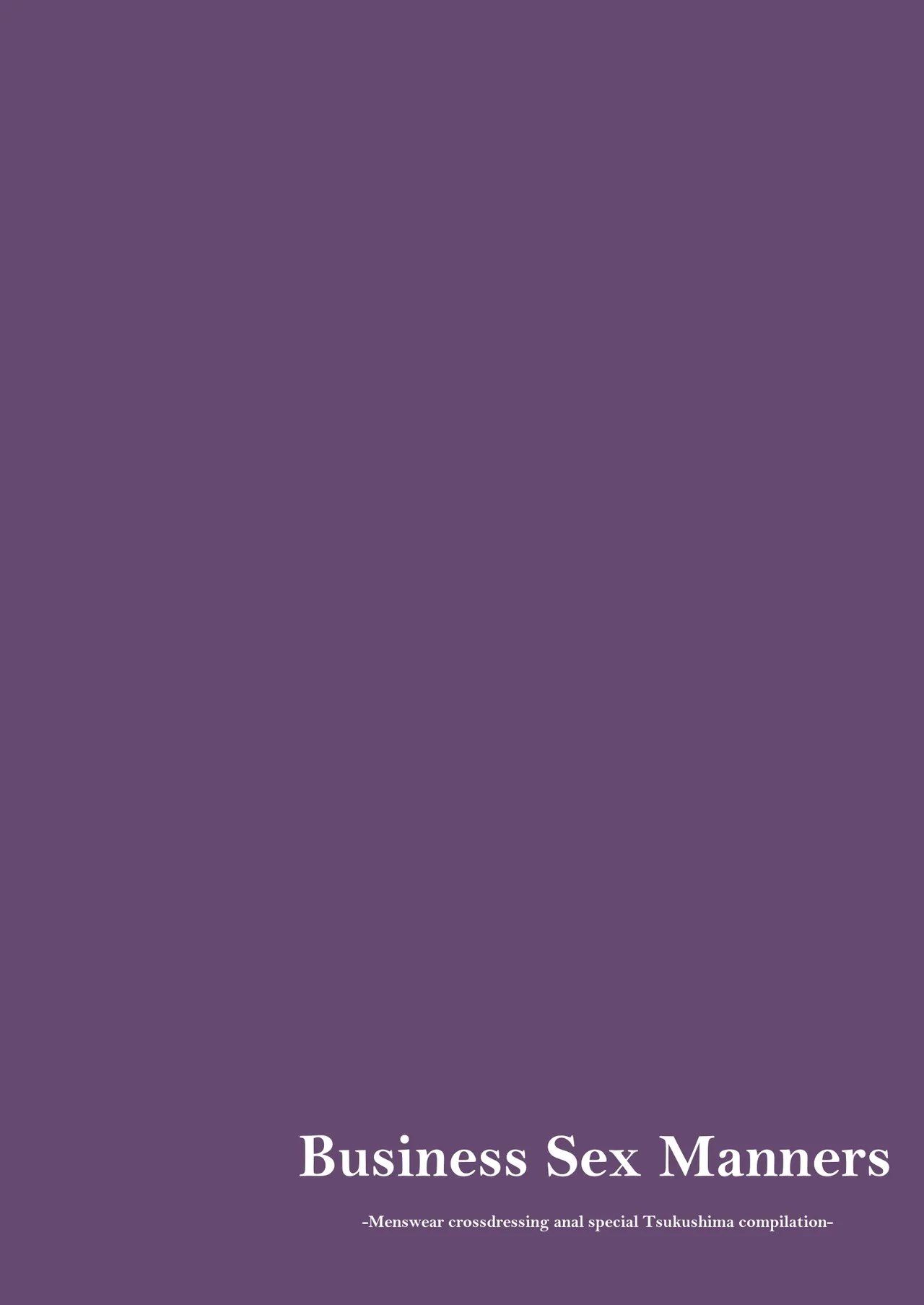 Business Sex Manners AC, Escalator, and Menswear Crossdressing Anal Tsukishima Special Complication page 41 original parody - nakadashi full color hentai manga - read online free