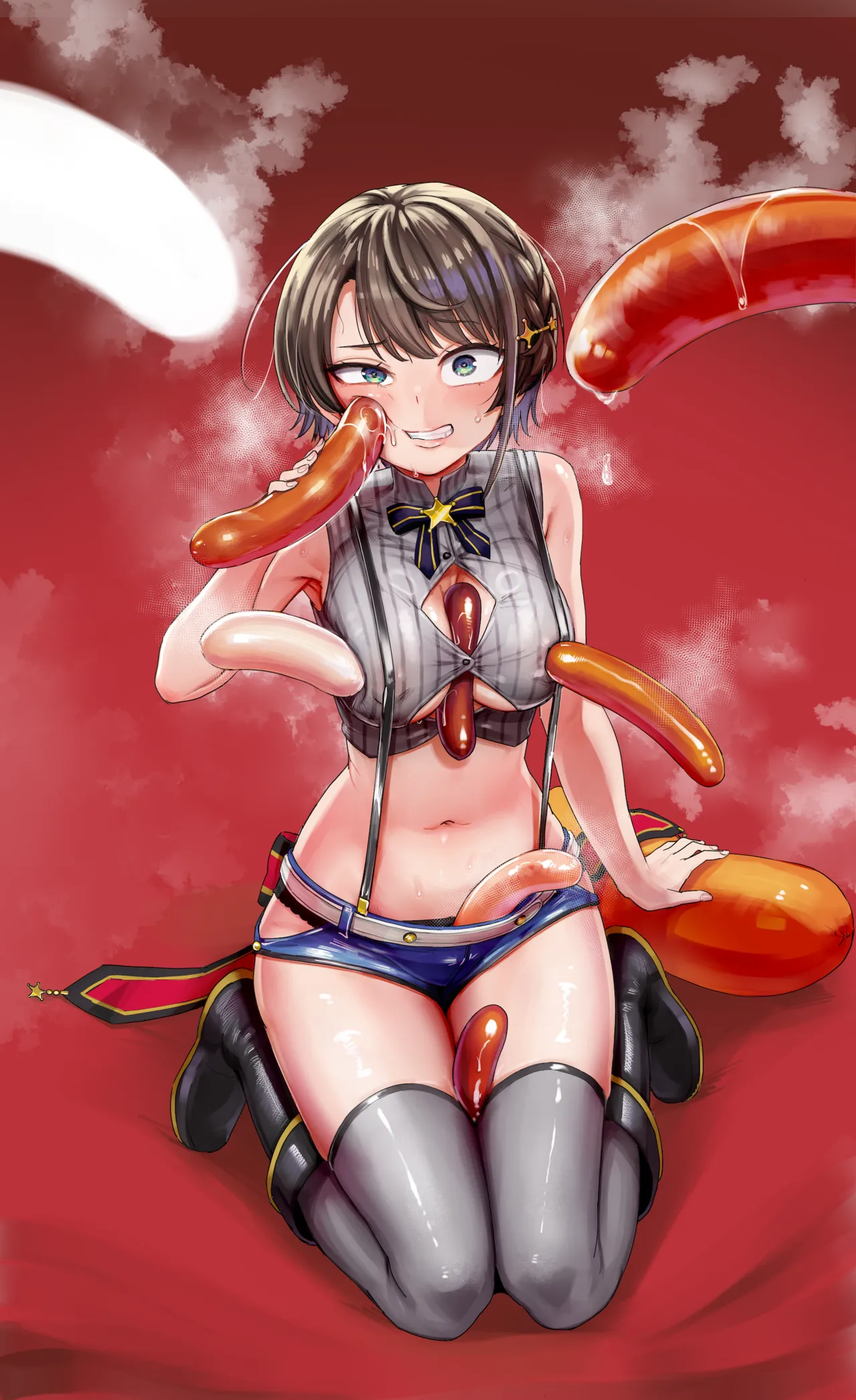 Sausage Ankoku Makai page 20 featuring oozora subaru hololive parody - muscle pixie cut hentai manga - read online free