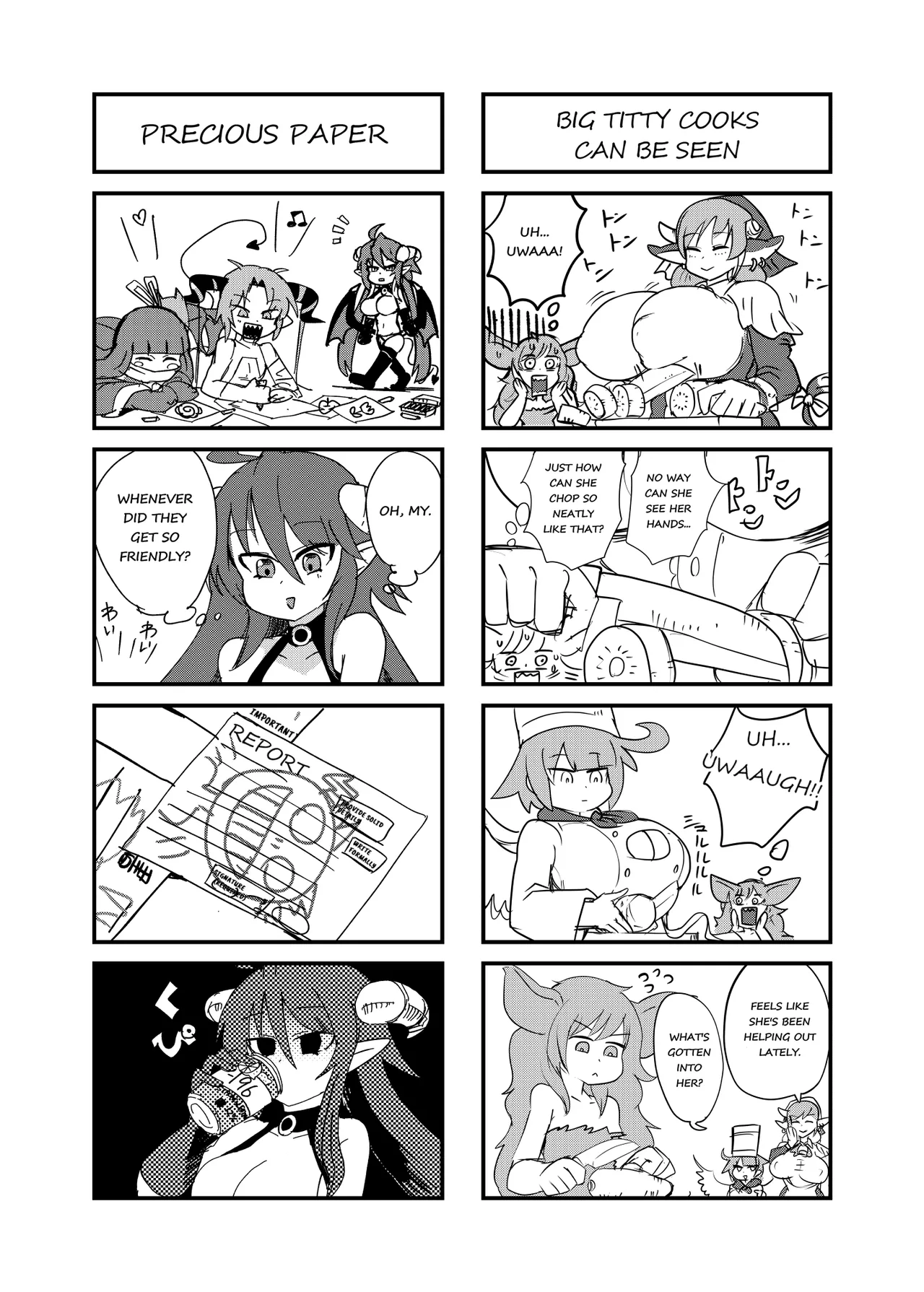 Monster Girl Quest! 4-Koma & Erotic Manga Theater: Spoiler Edition page 17 monster girl quest parody - big breasts monster girl hentai manga - read online free