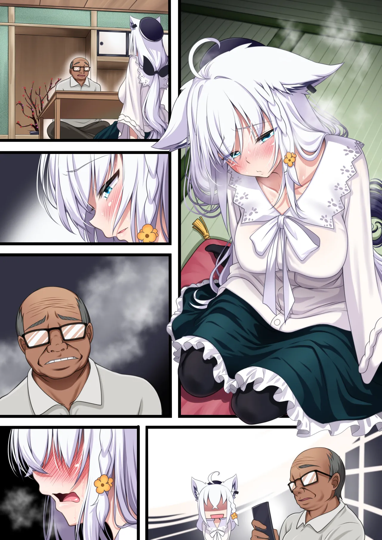 Tsukiai Hajimeta Sukonbu ga Shiotaiou de, Ossan Sukonbu ni Otosareru Fubuki-san page 521 featuring shirakami fubuki hololive parody - big breasts glasses hentai manga - read online free