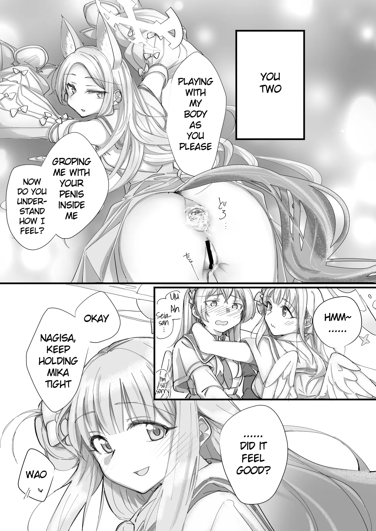 Blue Archive Futanari Anthology page 32 featuring mika misono blue archive parody - ttf threesome futanari hentai manga - read online free