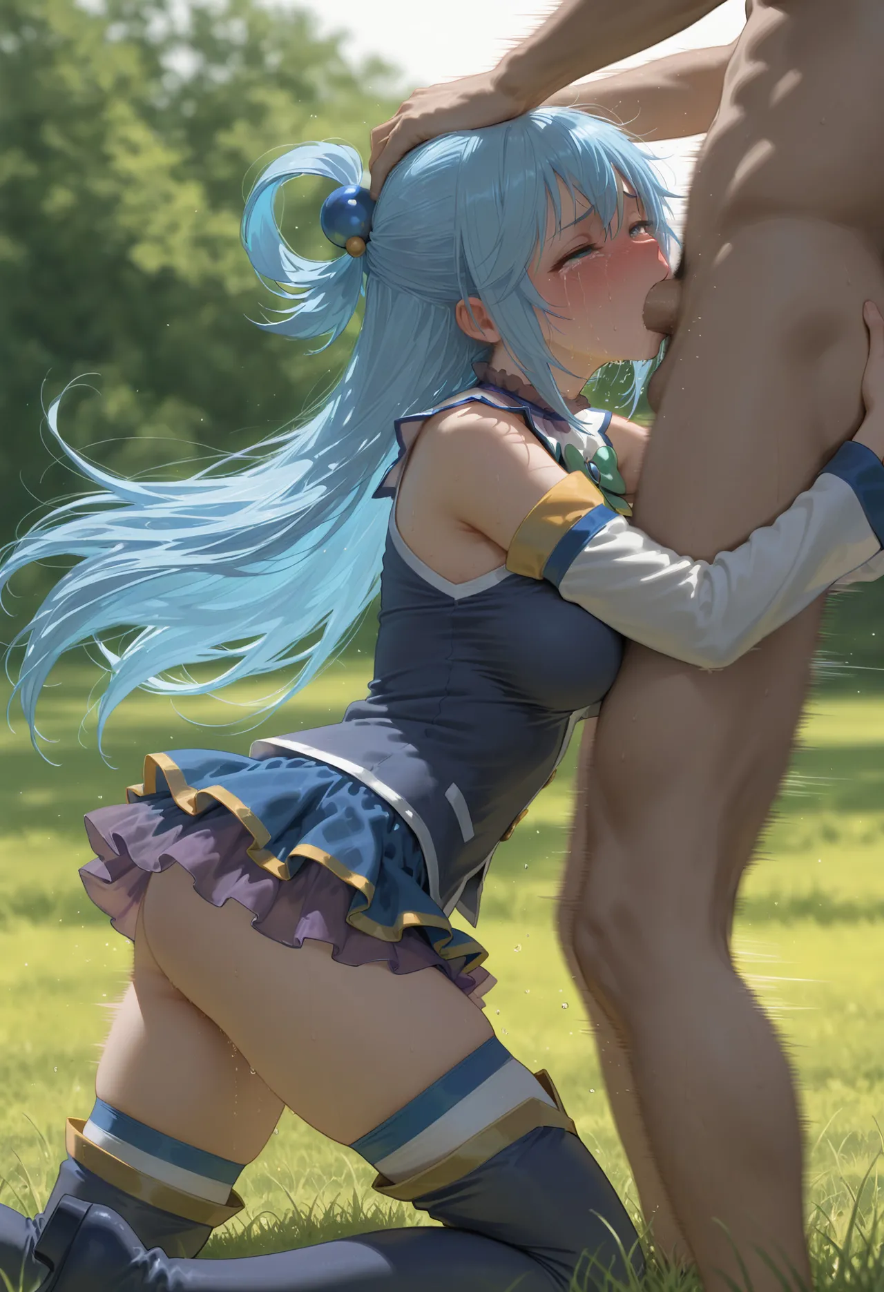 Kono-suba page 15 featuring aqua kono subarashii sekai ni syukufuku o parody - bald ai generated hentai manga - read online free