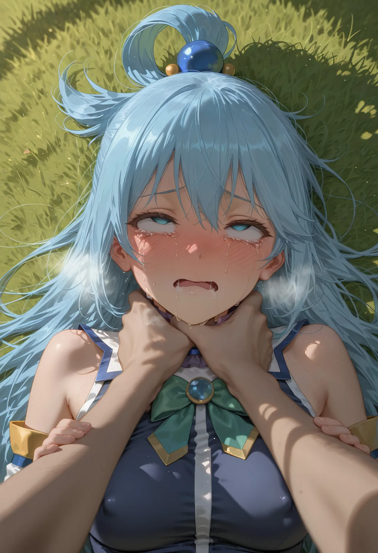 Kono-suba page 30 featuring aqua kono subarashii sekai ni syukufuku o parody - bald ai generated hentai manga - read online free