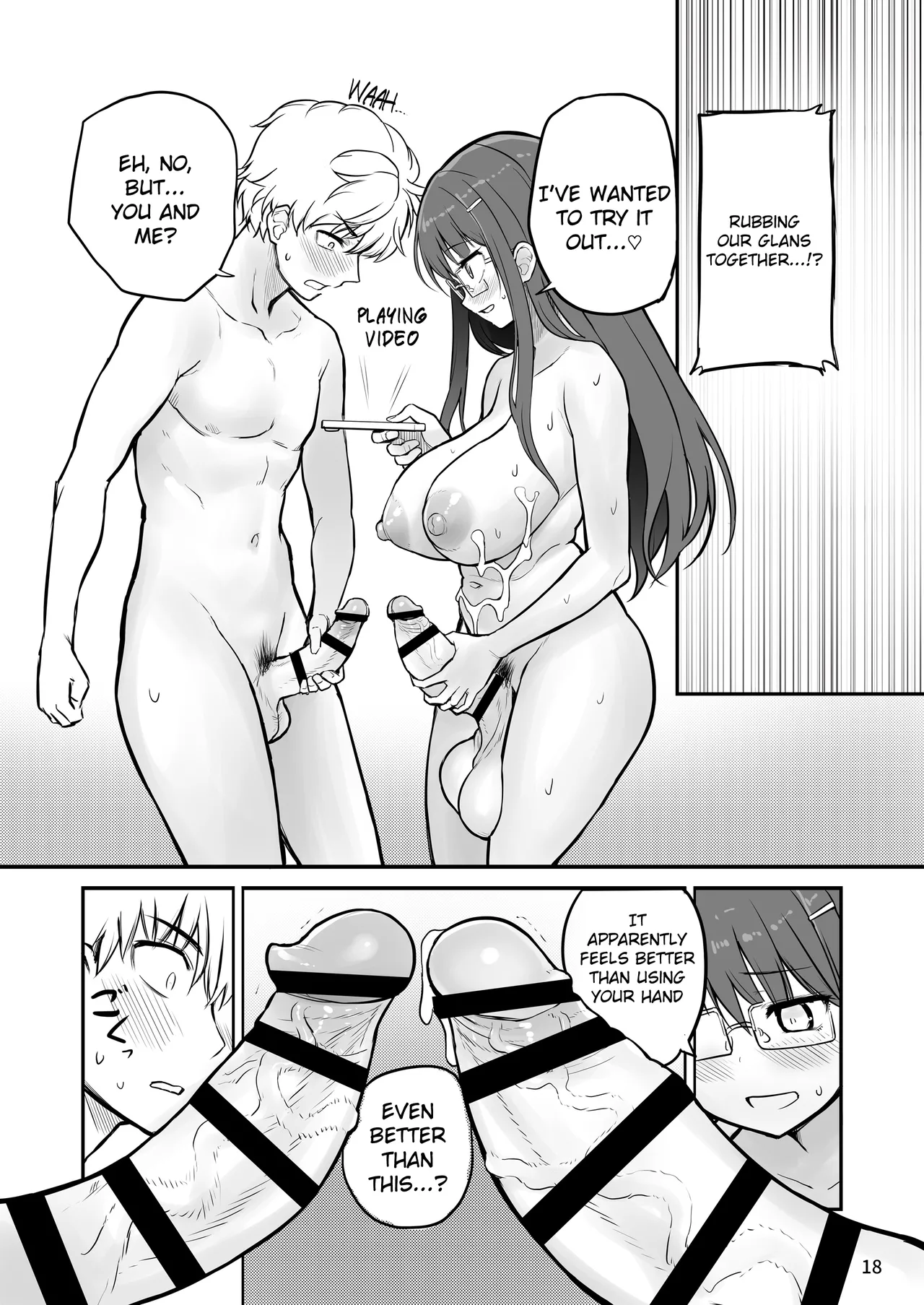Futanari Nechan to Isshoni Daso!! page 18 original parody - futanari handjob hentai manga - read online free
