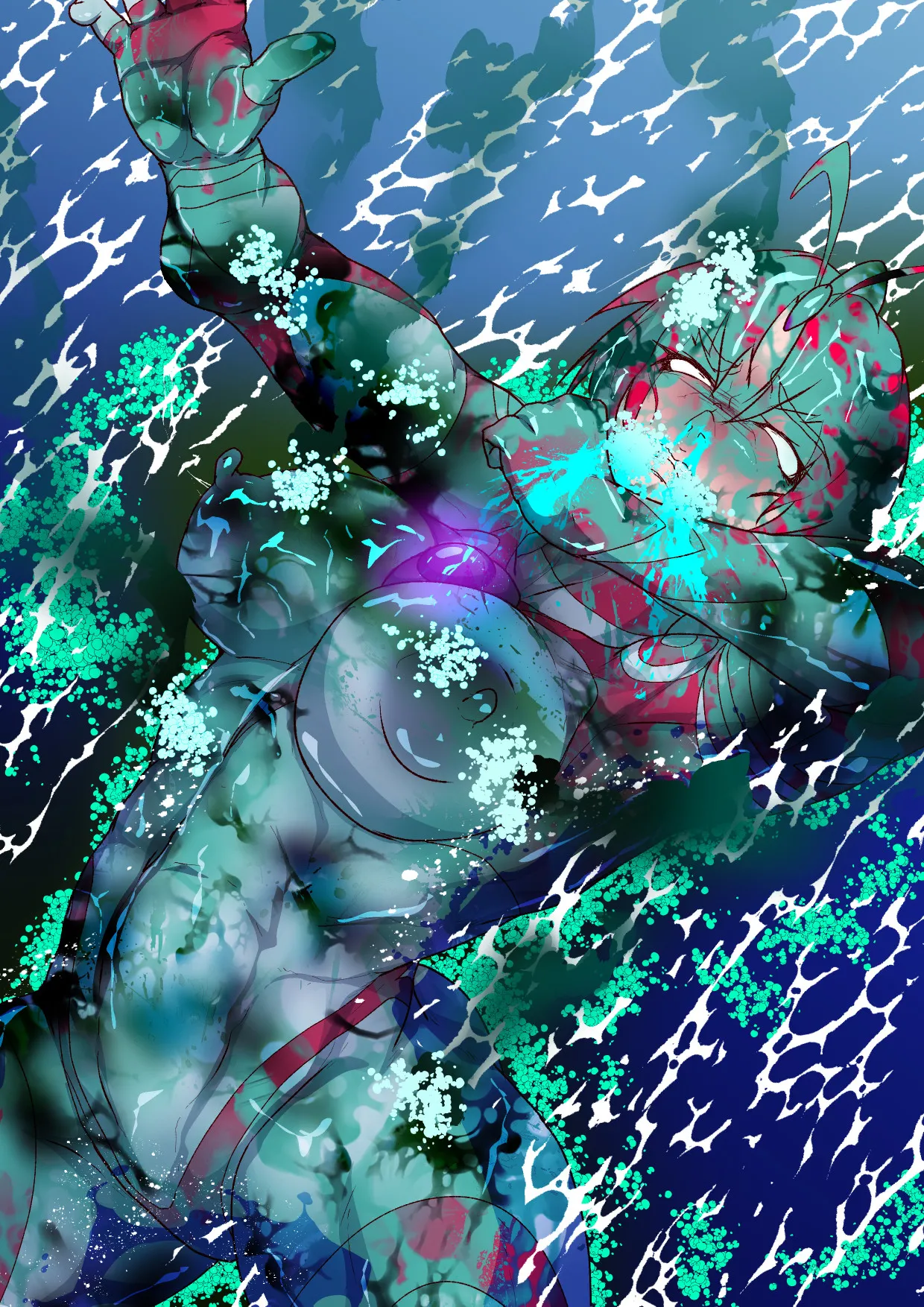 アトラルクスネオン6～汚されたヒロイン!モンスターの分泌液でグチャドロ無様大敗北!泡吹き失神KO巨大ヒロイン!巨大で凛々しいヒロインも負ければでっけぇゴミ箱イキ! page 33 featuring ultrawoman ultraman parody - giantess hentai manga - read online free