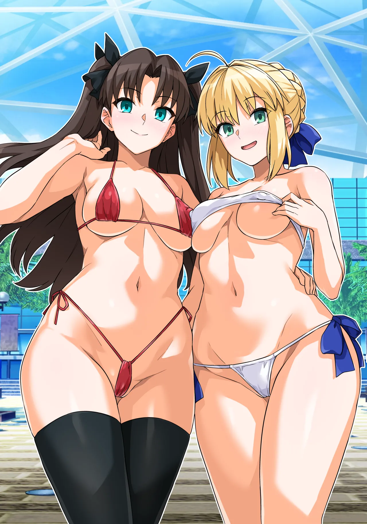 Page 2 of [Royal Bitch (haruhisky)] Saber-san Yarimoku Nanpamachi Pool Hen (Fate/stay night) [Digital]