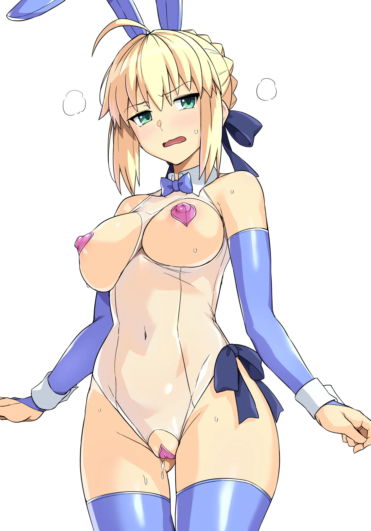 Saber-san Yarimoku Nanpamachi Pool Hen + Omake Mini CG Shuu page 68 featuring rin tosaka fate stay night parody - kissing swimsuit hentai manga - read online free