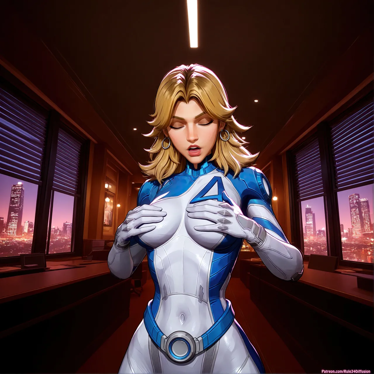 Sue storm page 14 featuring susan storm fantastic four parody - kissing swimsuit hentai manga - read online free