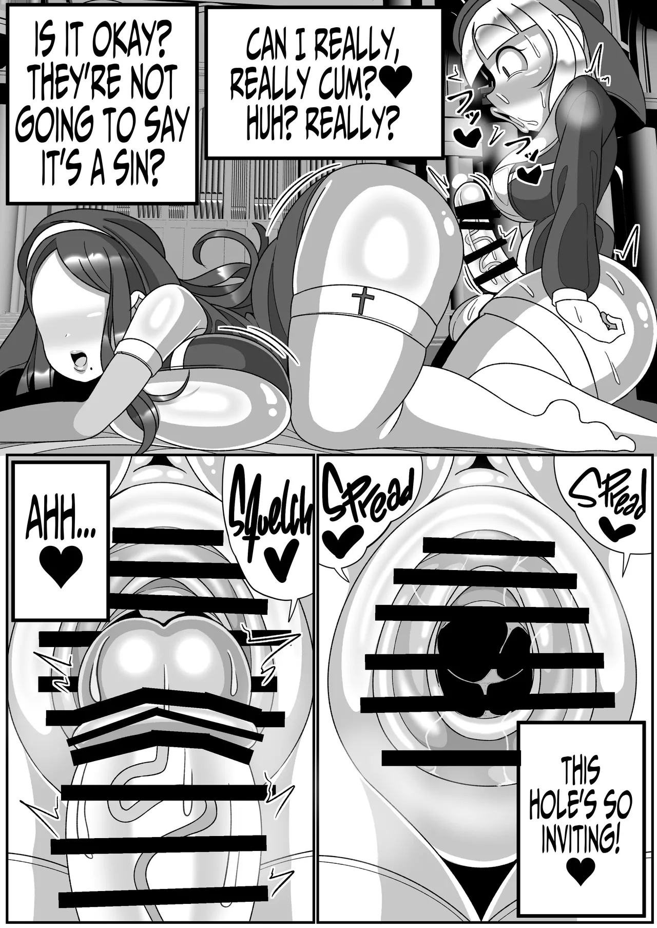 Futanari Seijo Shasei Kinshirei | Dick Slingin' Saintess page 55 original parody - futanari kissing hentai manga - read online free