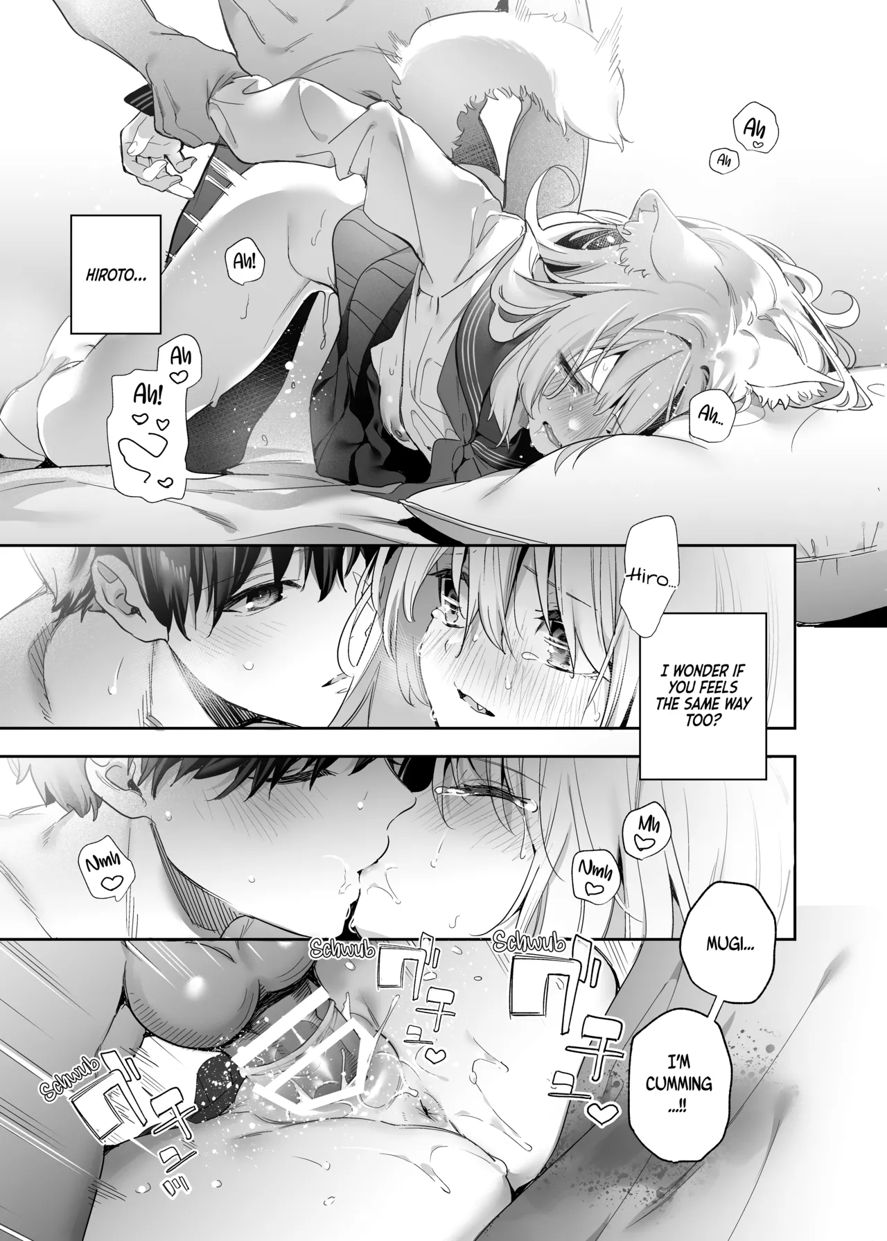 [Ringo no Naru Ki (Kise Itsuki)] Mugi no Ongaeshi -Gakuseihen- | Mugi's Repayment -Student Arc- [English] [Vivid Rabbit Translation] [Digital] page 30 original parody - schoolgirl uniform wolf girl hentai manga - read online free