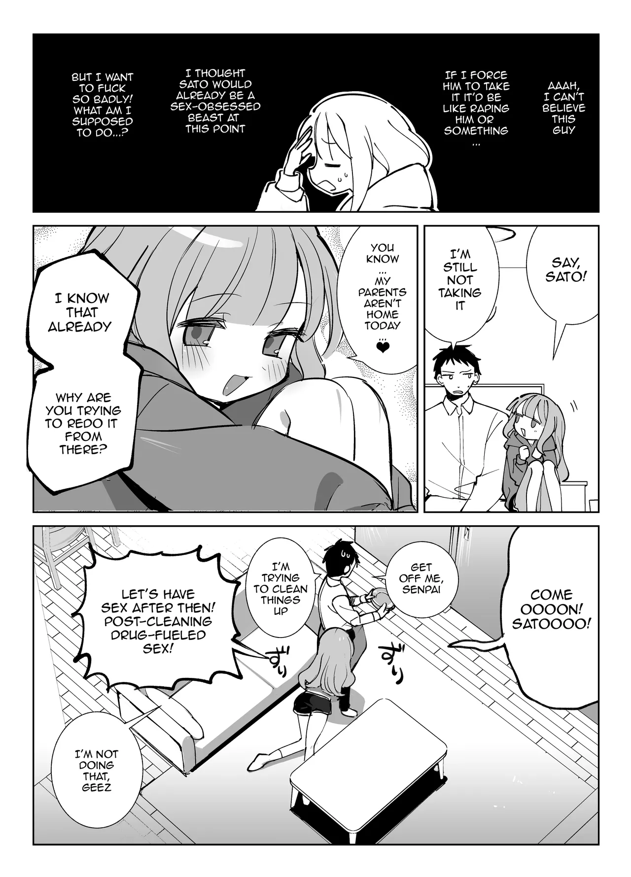 Nama Onaho Senpai /  Raw Onahole Senpai -The Horny Senpai Provokes Her Kouhai And He Fucks Her Brains Out And Cums Over And Over page 9 original parody - big breasts nakadashi hentai manga - read online free