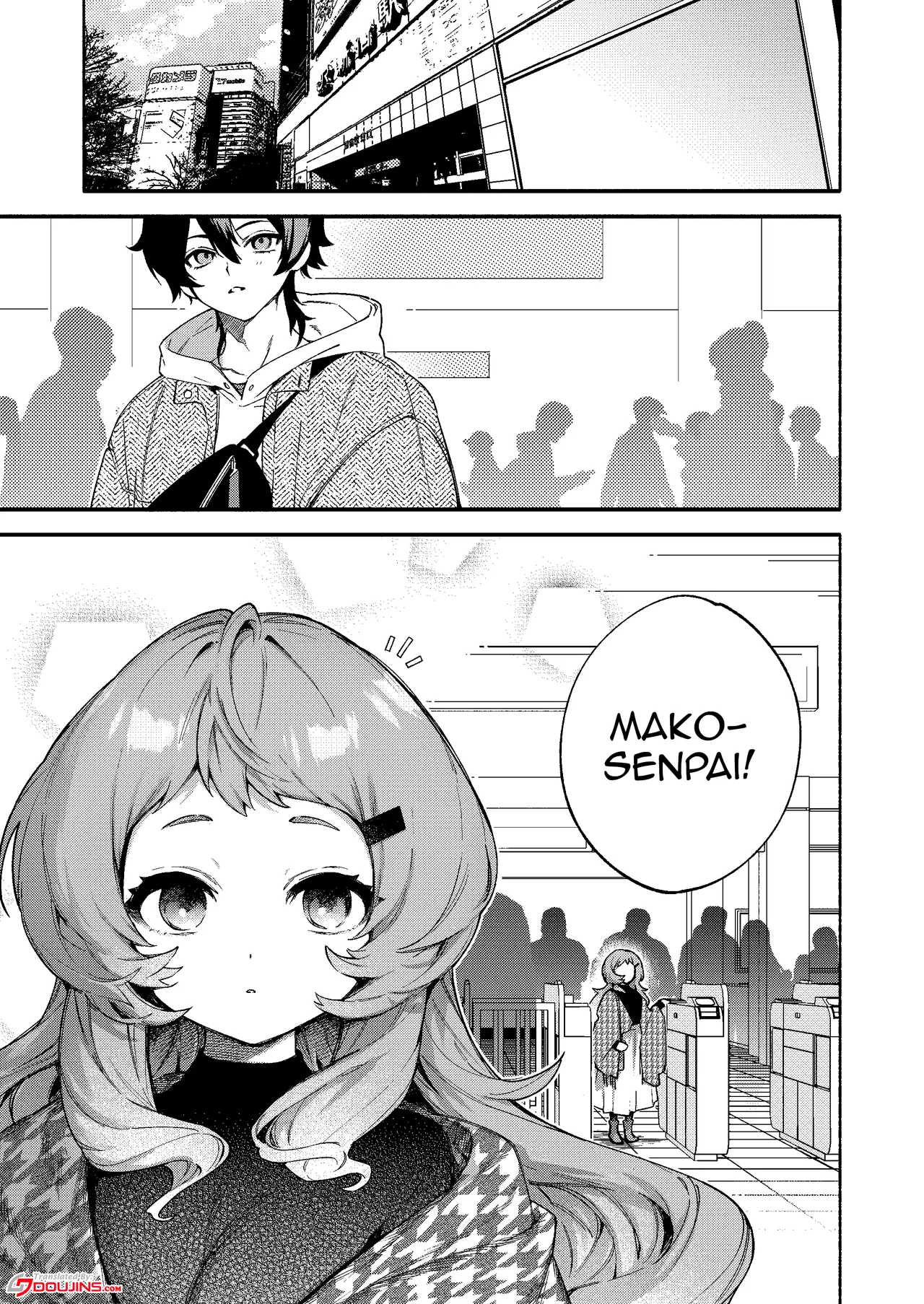Page 3 of [Sakida Shoten (Sakida Saki)] Mako-senpai ni Taberareru. ~Chiisakute Dekkai Ama Sado Senpai ni Otosareru~ | Eaten By Mako-senpai ~Falling To A Tiny But Huge Sadist Senpai~ [English] {Doujins.com} [Digital]