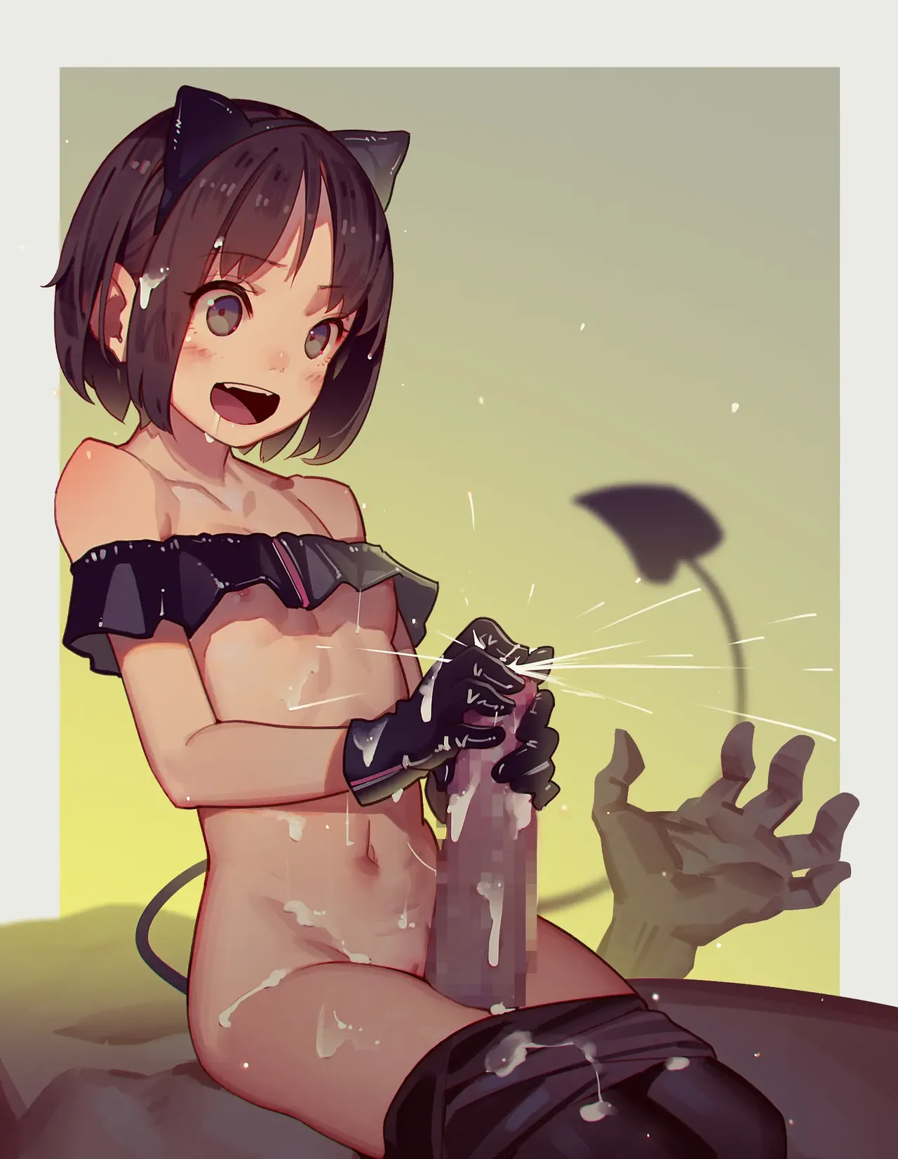 Otoko de asobu mesugaki-chan tachi illustration set 2020-2023 page 108 - full color dark skin hentai manga - read online free