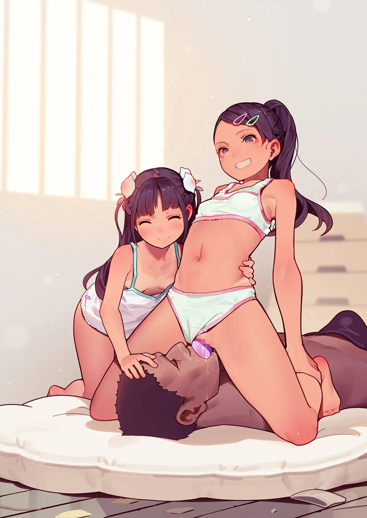 Otoko de asobu mesugaki-chan tachi illustration set 2020-2023 page 127 - full color dark skin hentai manga - read online free