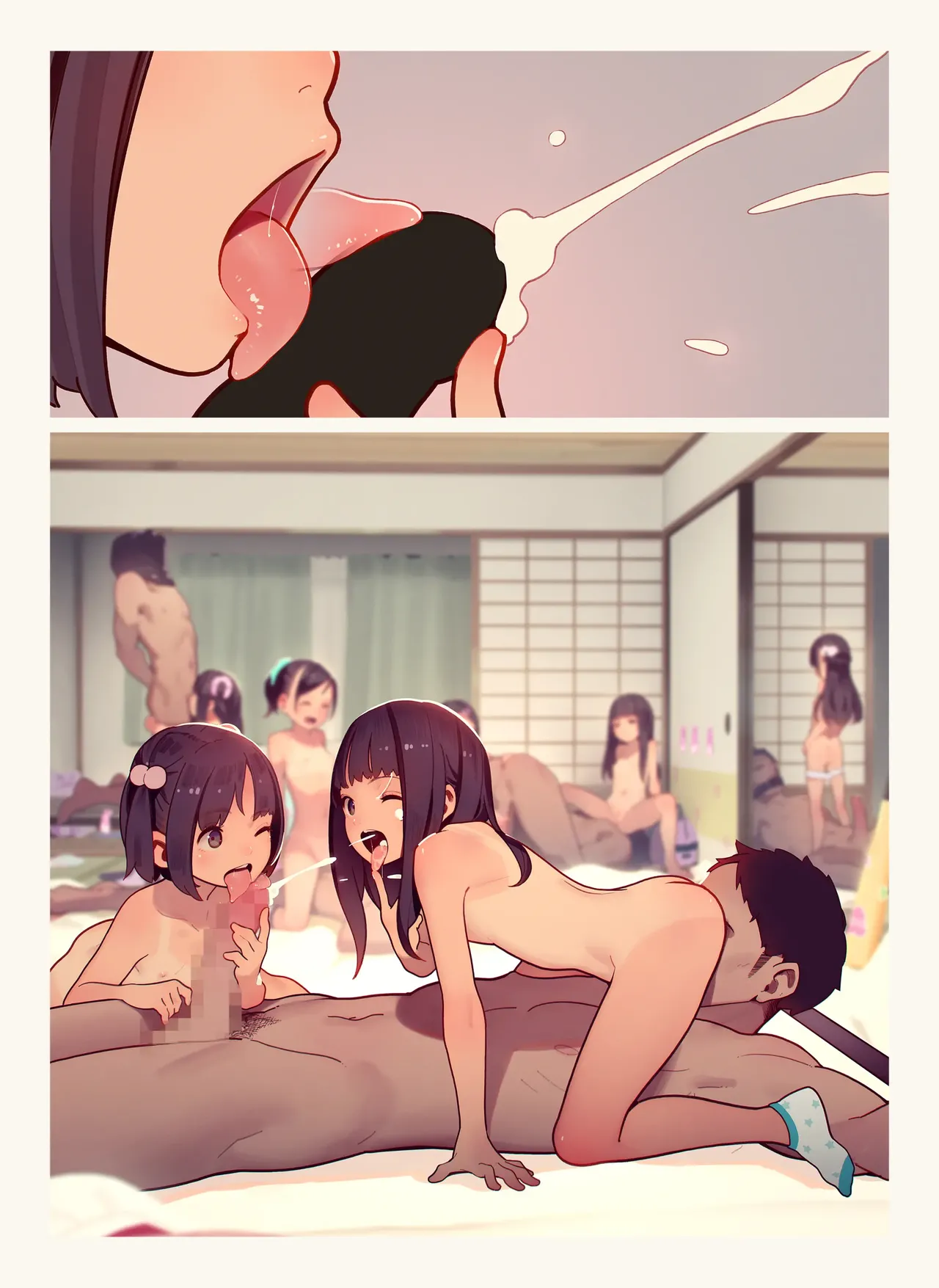 Otoko de asobu mesugaki-chan tachi illustration set 2020-2023 page 17 - full color dark skin hentai manga - read online free