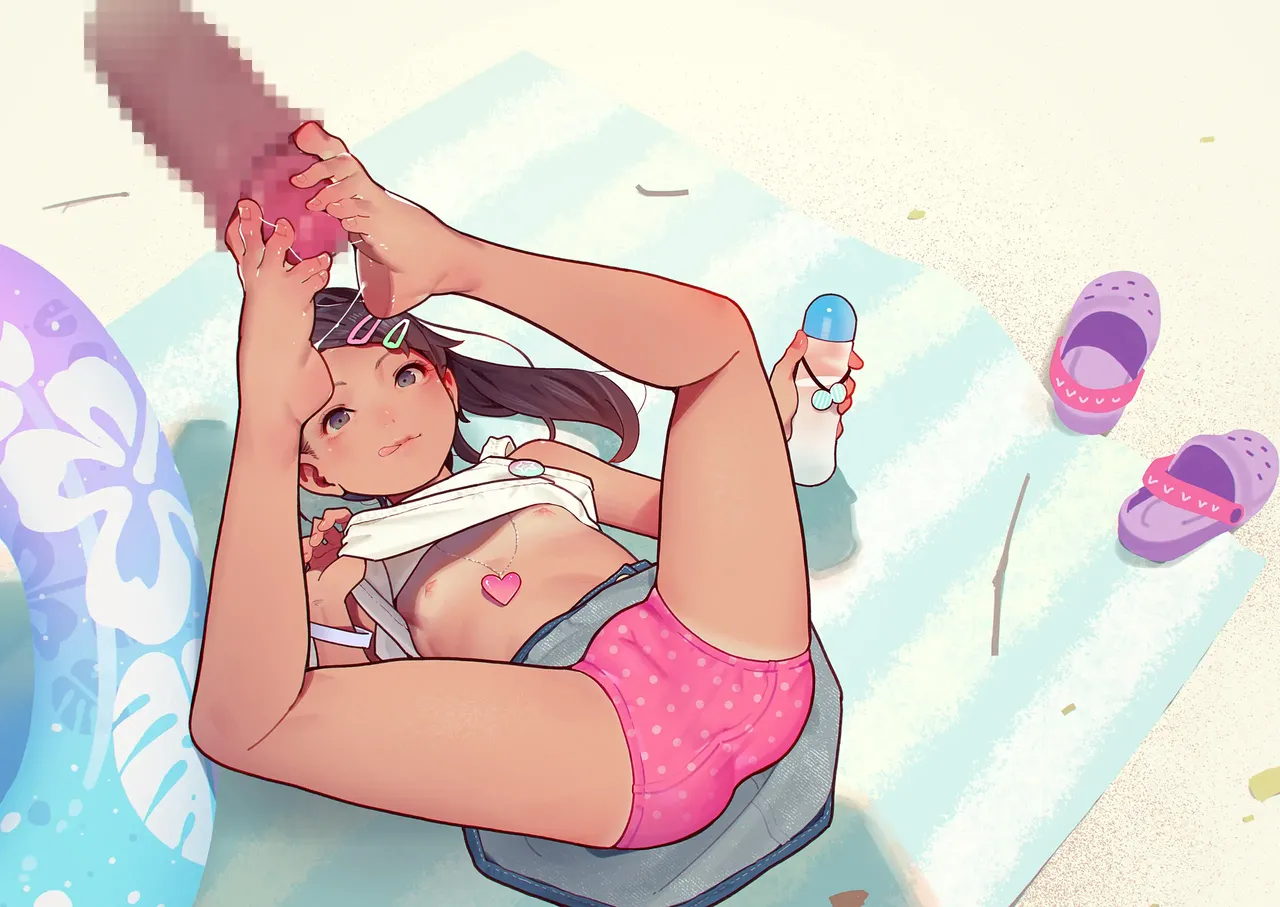 Otoko de asobu mesugaki-chan tachi illustration set 2020-2023 page 306 - full color dark skin hentai manga - read online free