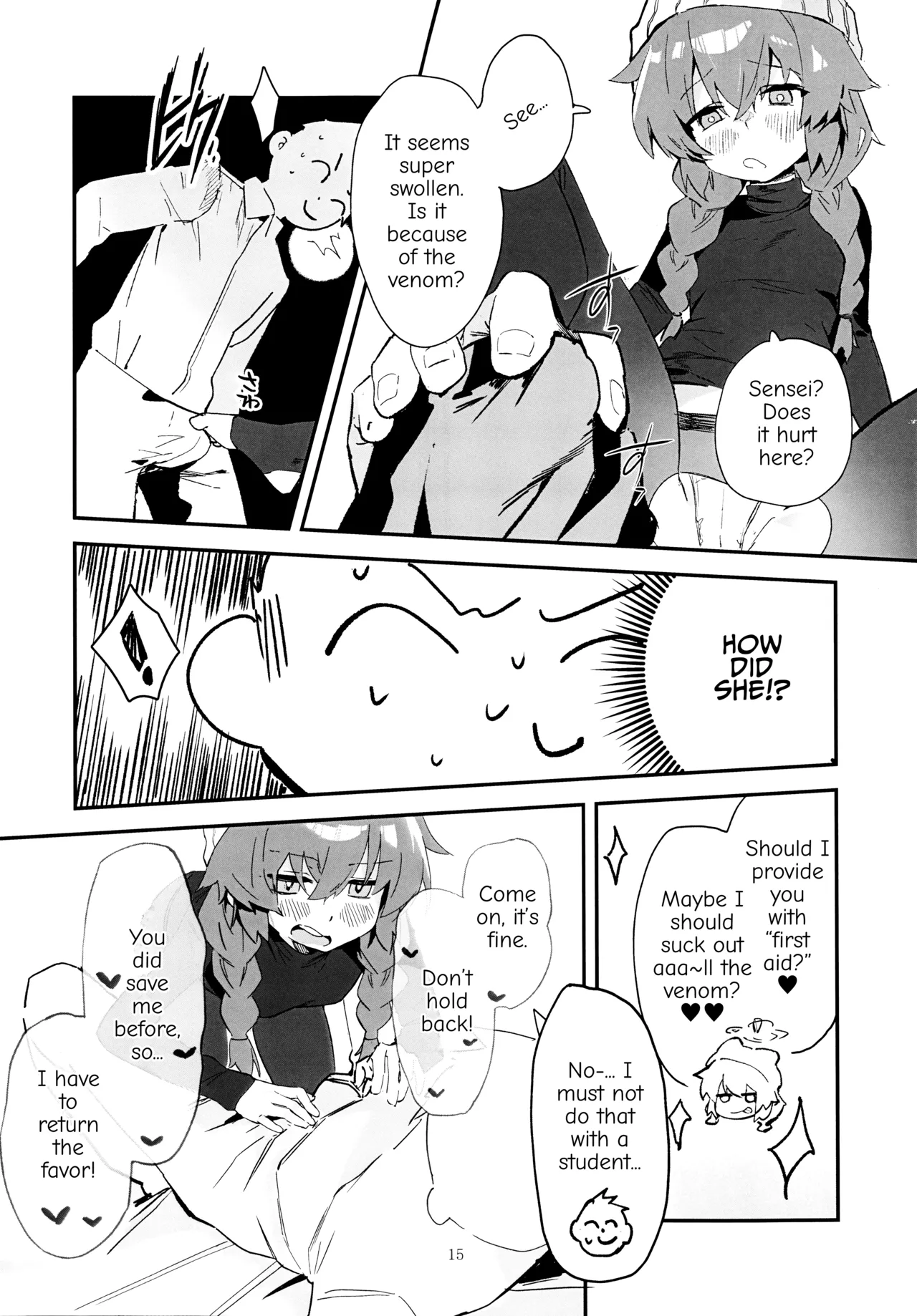 Maki, Hebi ni Kamareta!? page 14 featuring sensei blue archive parody - cunnilingus nakadashi hentai manga - read online free