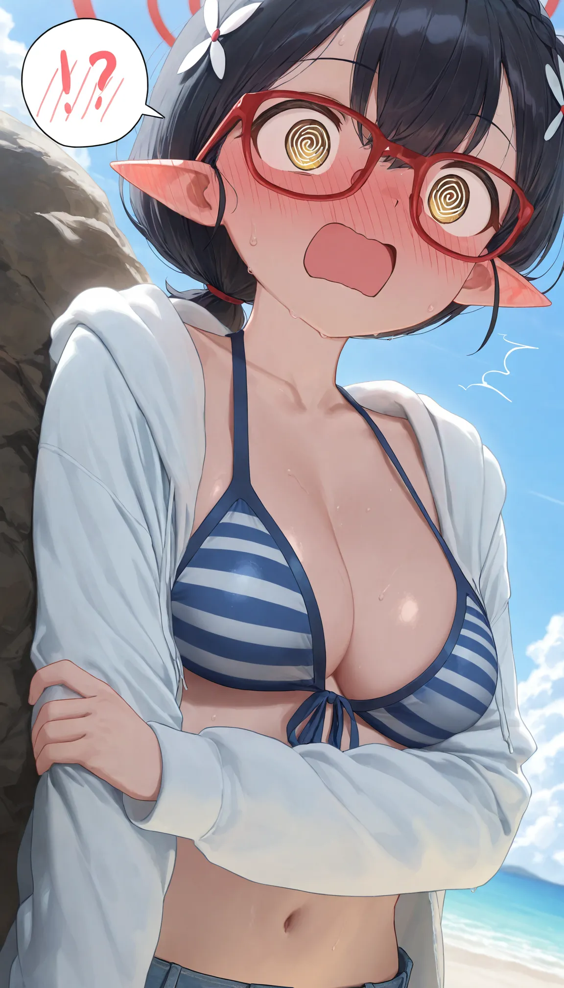 Nonomi - Summer with Sensei // ノノミ - 先生と過ごす夏  [210p] (Patreon) [AI Generated] page 172 featuring nonomi izayoi blue archive parody - big breasts huge breasts hentai manga - read online free