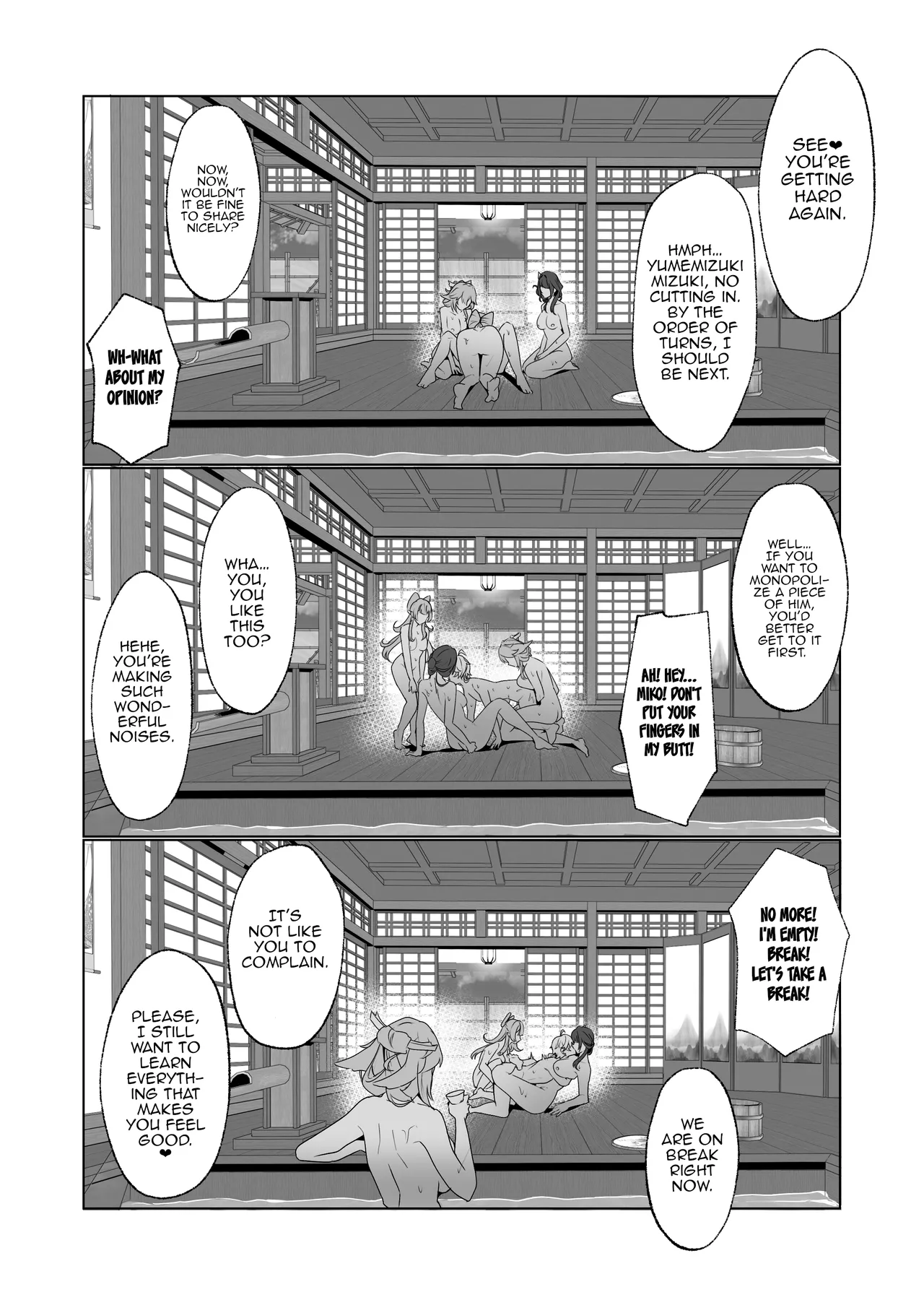 Inazuma Steamy Evening Bathhouse Party page 26 featuring aether genshin impact parody - kissing leg lock hentai manga - read online free
