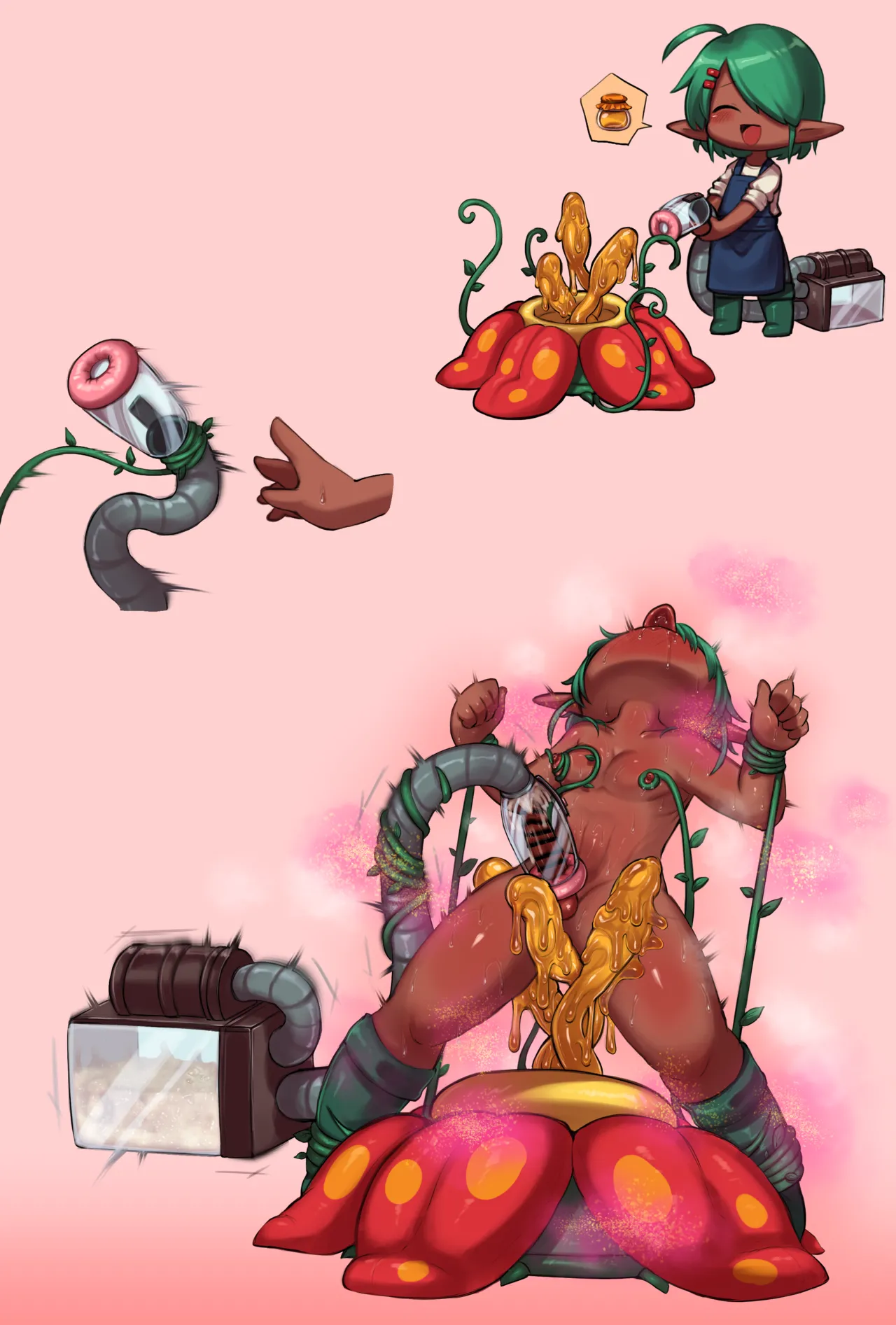 Midori-kun Receiving and Giving Lots of Nectar page 10 original parody - elf unusual pupils hentai manga - read online free