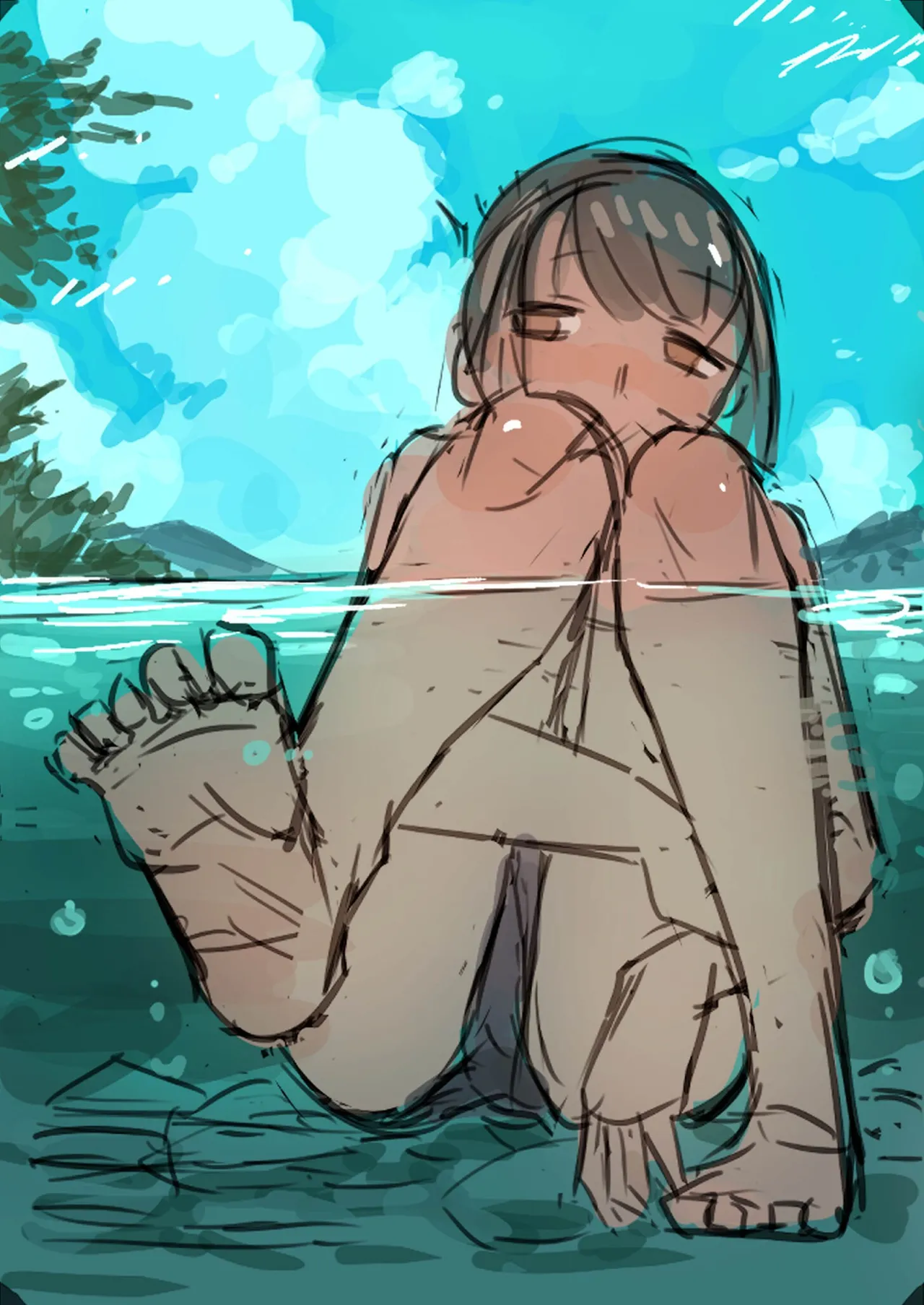 Hiyake Bishoujo ga Yuuwaku Shite Kurunda ga page 183 - sundress swimsuit hentai manga - read online free