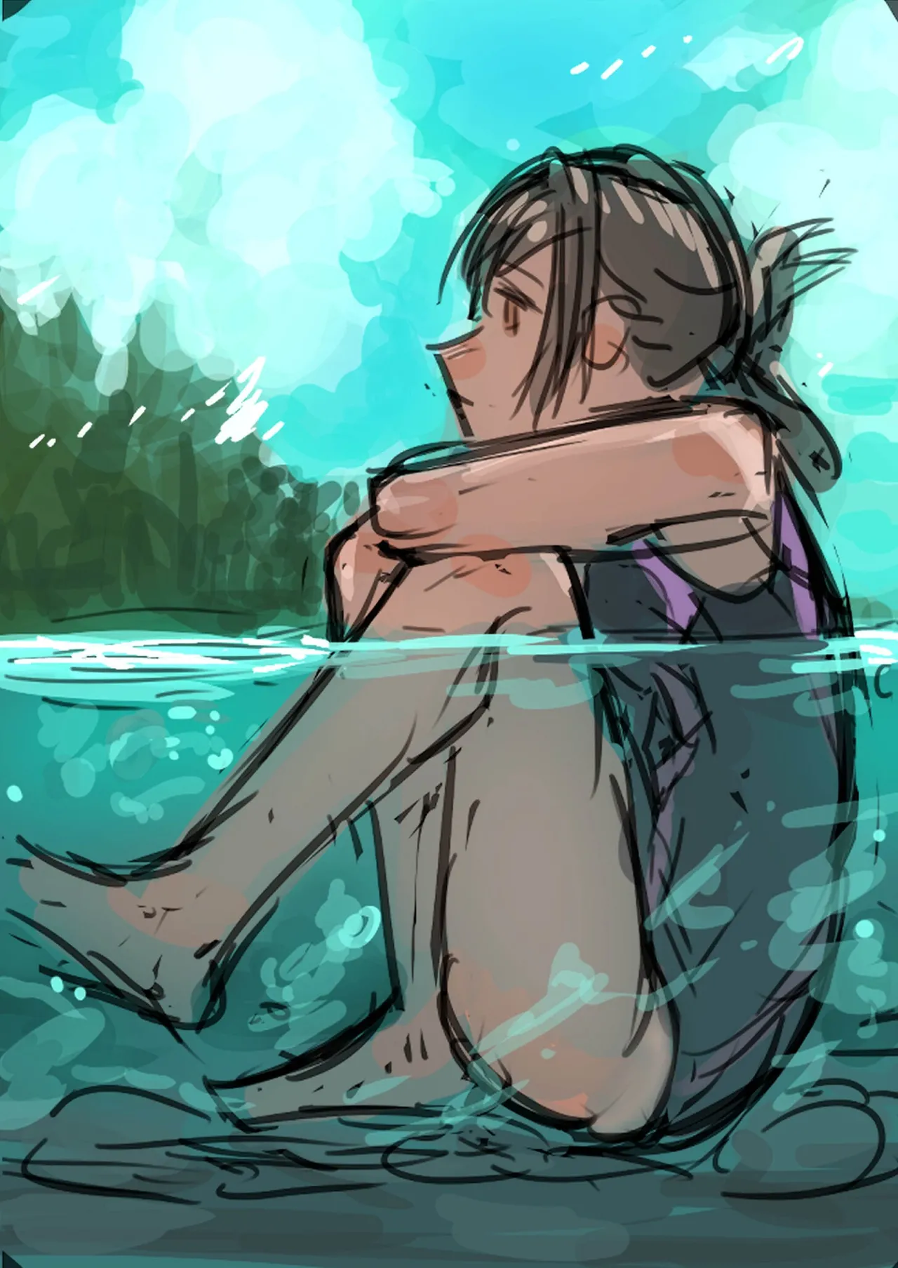 Hiyake Bishoujo ga Yuuwaku Shite Kurunda ga page 185 - sundress swimsuit hentai manga - read online free