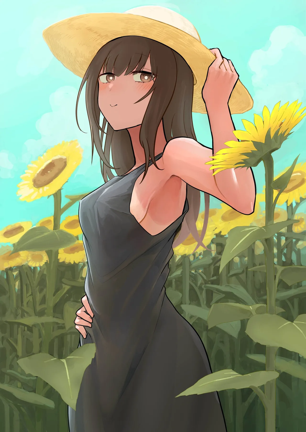 Hiyake Bishoujo ga Yuuwaku Shite Kurunda ga page 197 - sundress swimsuit hentai manga - read online free