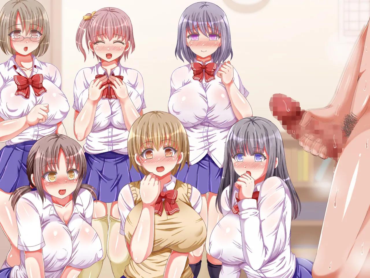 Seifuku JK ga Yasashiku Nukinuki Onasapo de Tsukushitekureru Ohanashi♪ page 245 original parody - big breasts pantyjob hentai manga - read online free