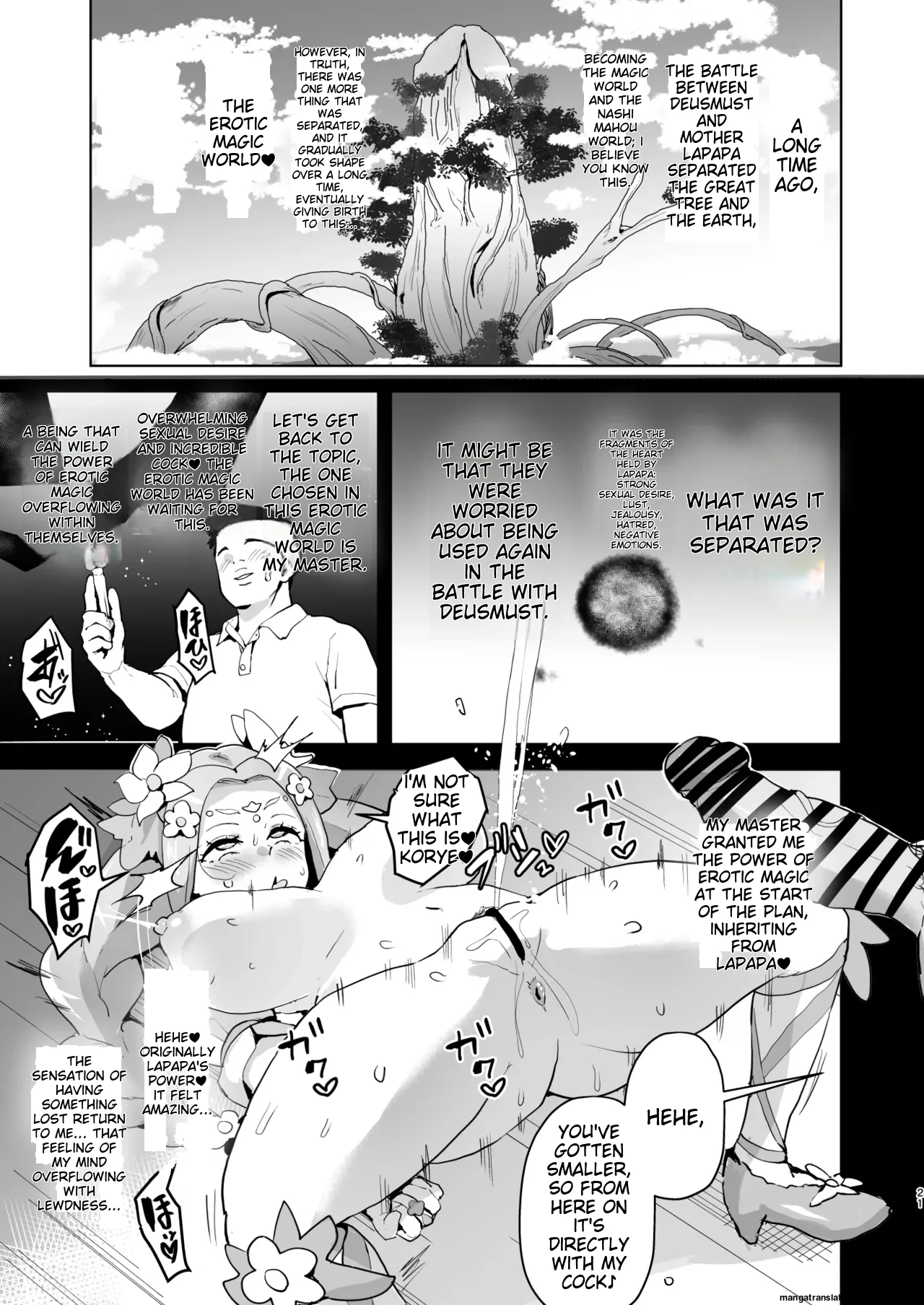 Ima Goshujin-sama Daisuki no Dosukebe Ero Mahou Tsukai tte Iimashita!? page 21 featuring cure miracle maho girls precure parody - squirting futanari hentai manga - read online free