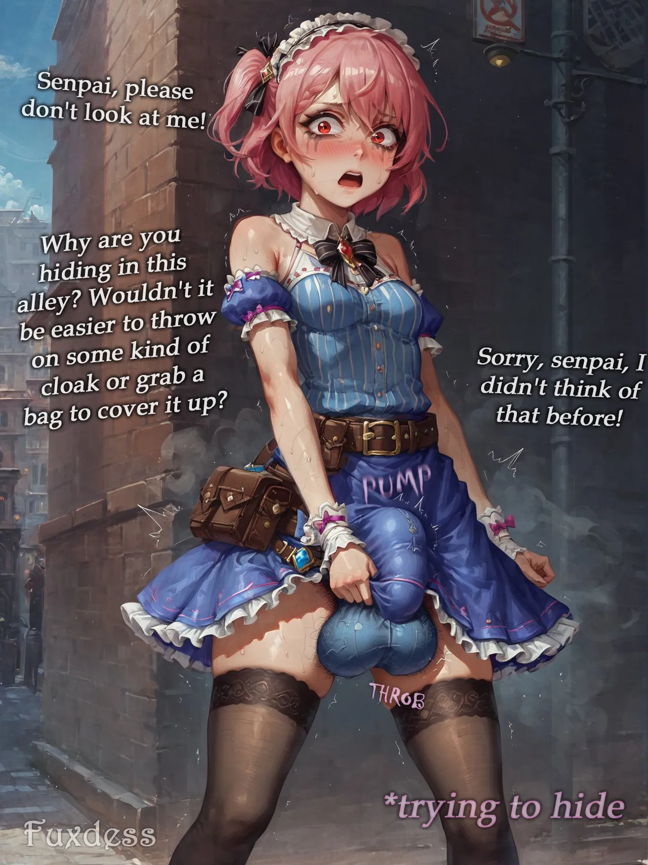 Page 13 of Potion show worker accidentally becomes a horribly sexy futanari monster! By Fuxdess, Part 2 [Ai generated]