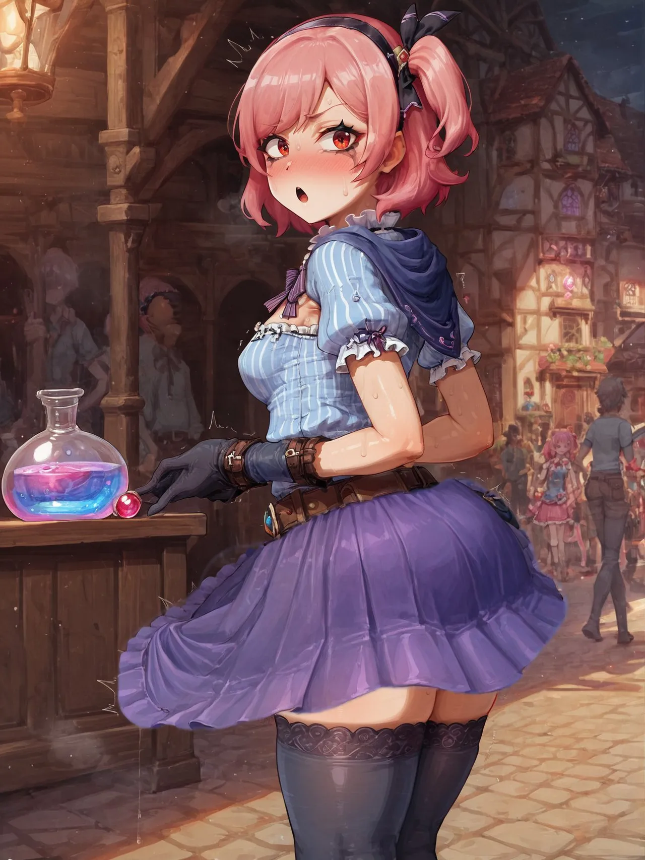 Page 44 of Potion show worker accidentally becomes a horribly sexy futanari monster! By Fuxdess, Part 2 [Ai generated]