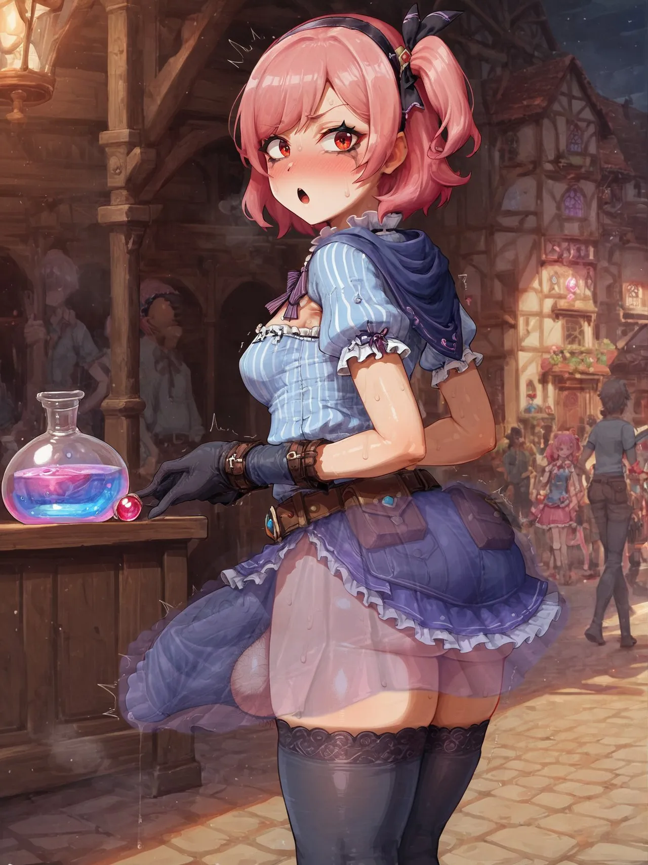 Page 45 of Potion show worker accidentally becomes a horribly sexy futanari monster! By Fuxdess, Part 2 [Ai generated]