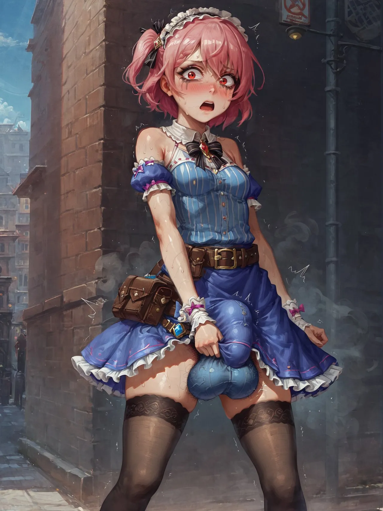 Page 48 of Potion show worker accidentally becomes a horribly sexy futanari monster! By Fuxdess, Part 2 [Ai generated]